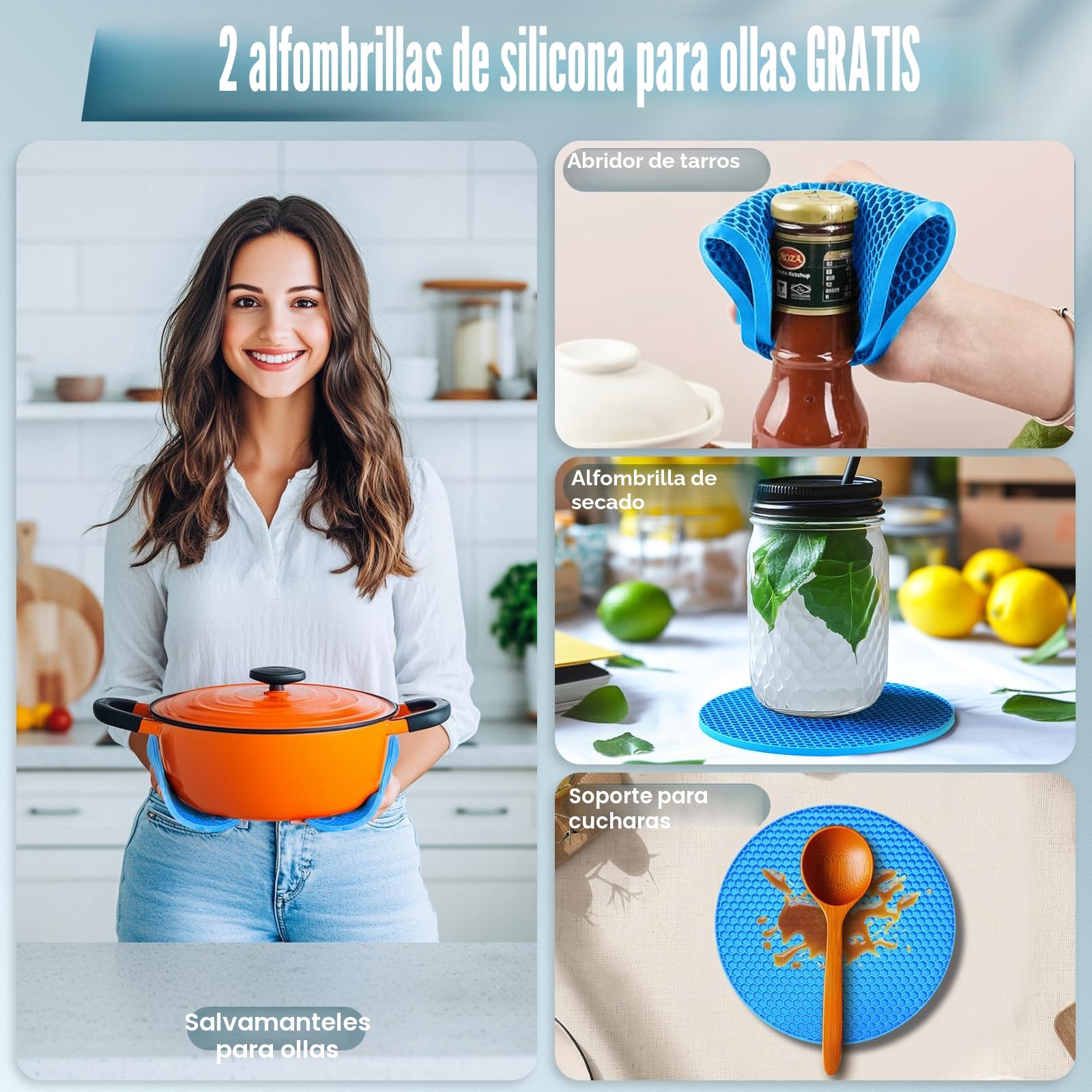 KingSom Bandeja de Calentamiento Eléctrico, Calentador Alimentos Portatil Silicona Plegabl Placa Calentadora con 60-100℃ Ajustes de Temperatura, Calentador de Comida para Bufés con 2 Alfombrillas