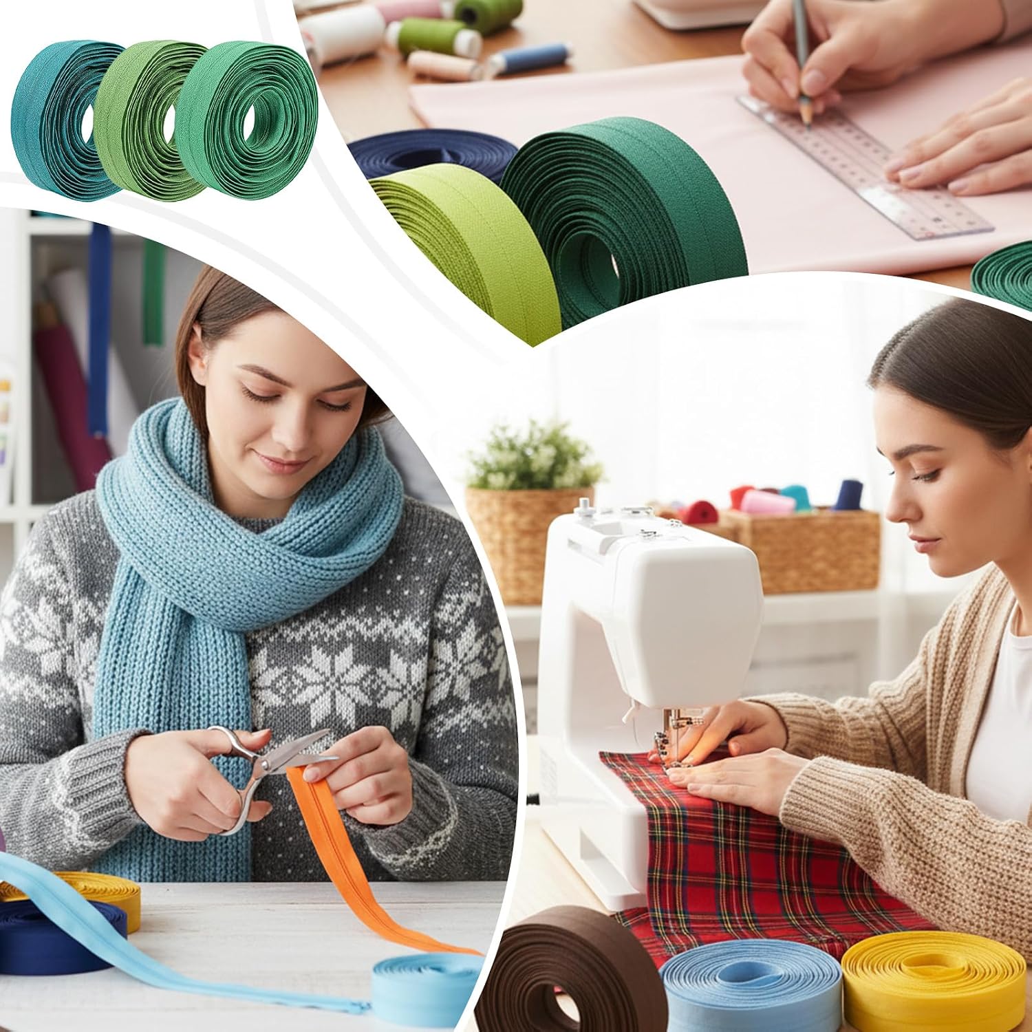 Ckhoid 80 Yards #3 Nylon Coil Zippers Bulk for Sewing, 20 Colors Zipper with 200 Zipper Sliders for DIY Crafts and Tailoring Tailor Bags Purses Clothes Making Supplies