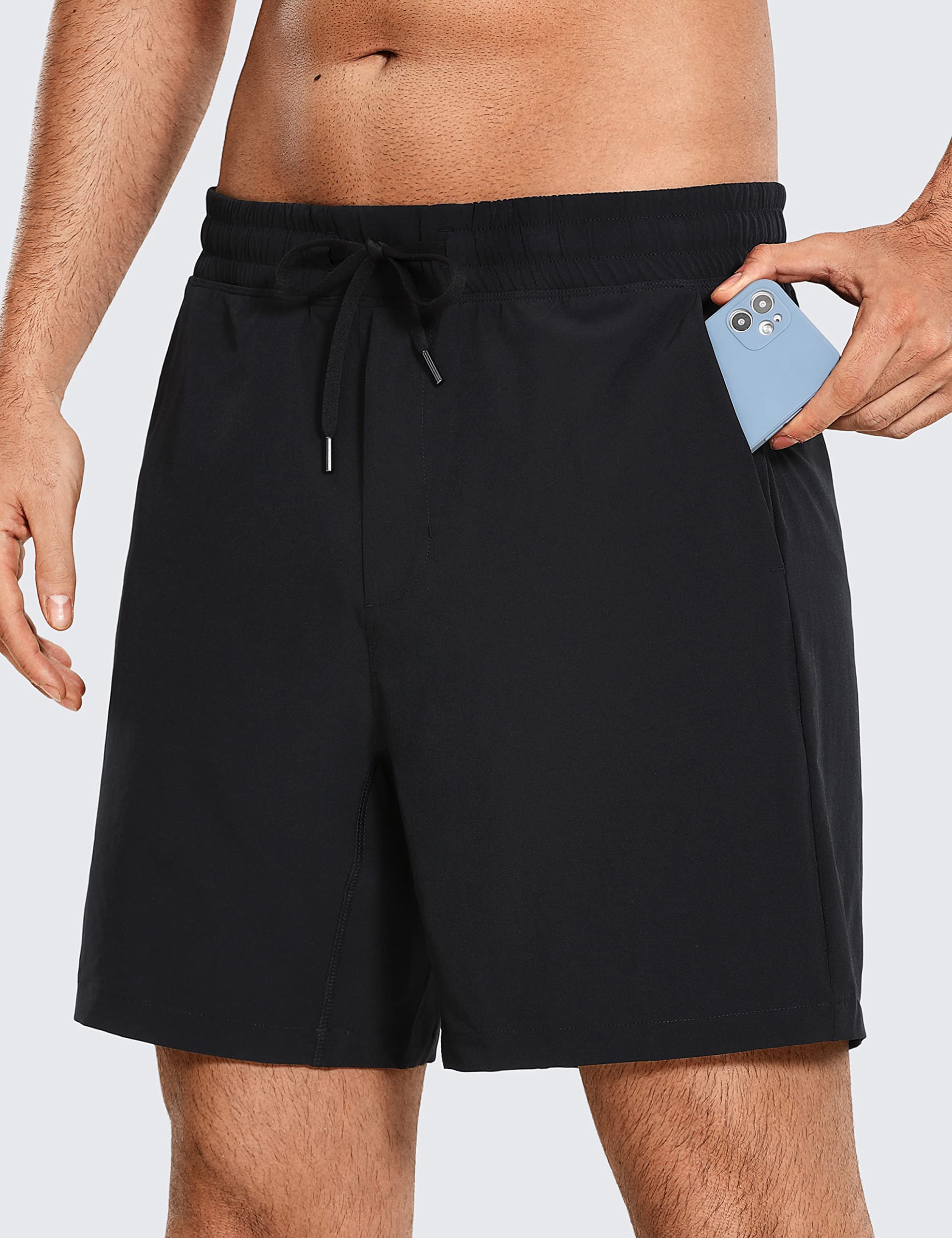 CRZ YOGA Mens 2 In 1 Running Shorts