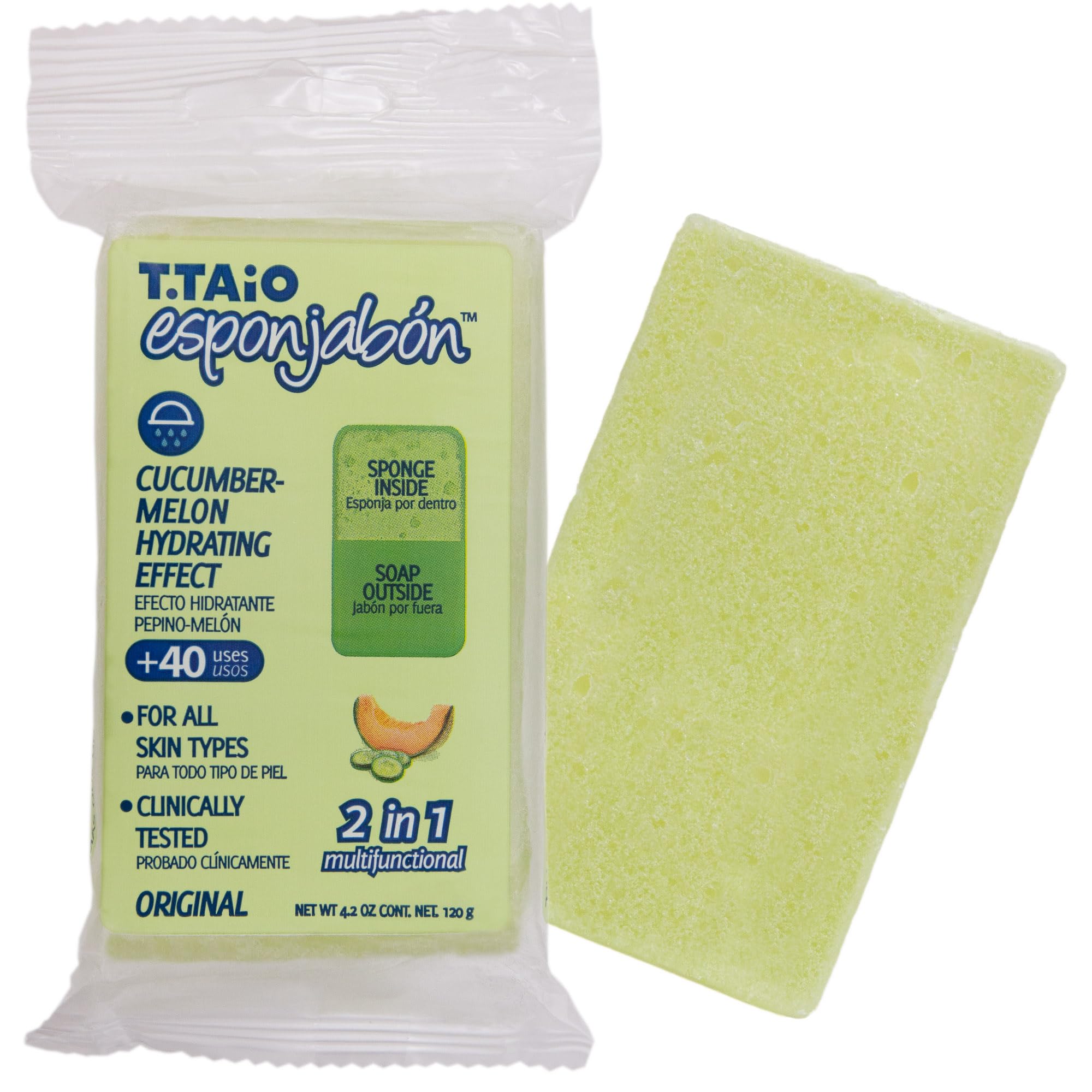T. Taio Esponjabon - Esponjabon - Esponja de ducha suave - Limpieza de lavado de baño - Eliminación de suciedad y aceite - Masaje y espuma Accesorios de baño de pies, codos y cara (paquete de 6)