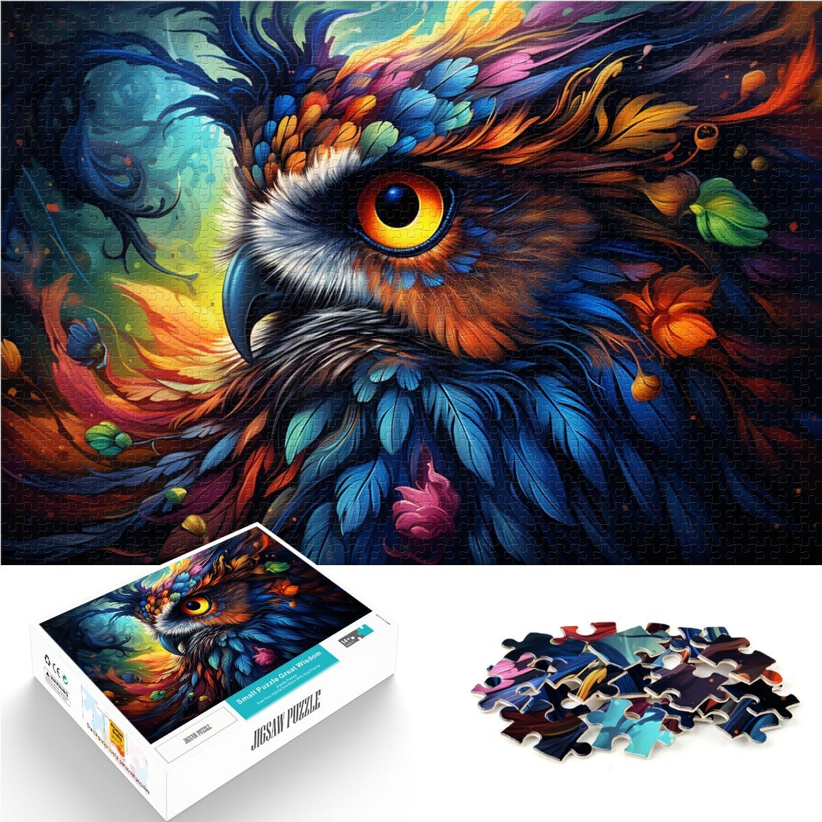 Puzzle da 2000 pezzi per adulti arte gufo Puzzle Hands-on Game è ideale come regalo per tutta la famiglia 70 x 100 cm per adolescenti dai 14 anni in su