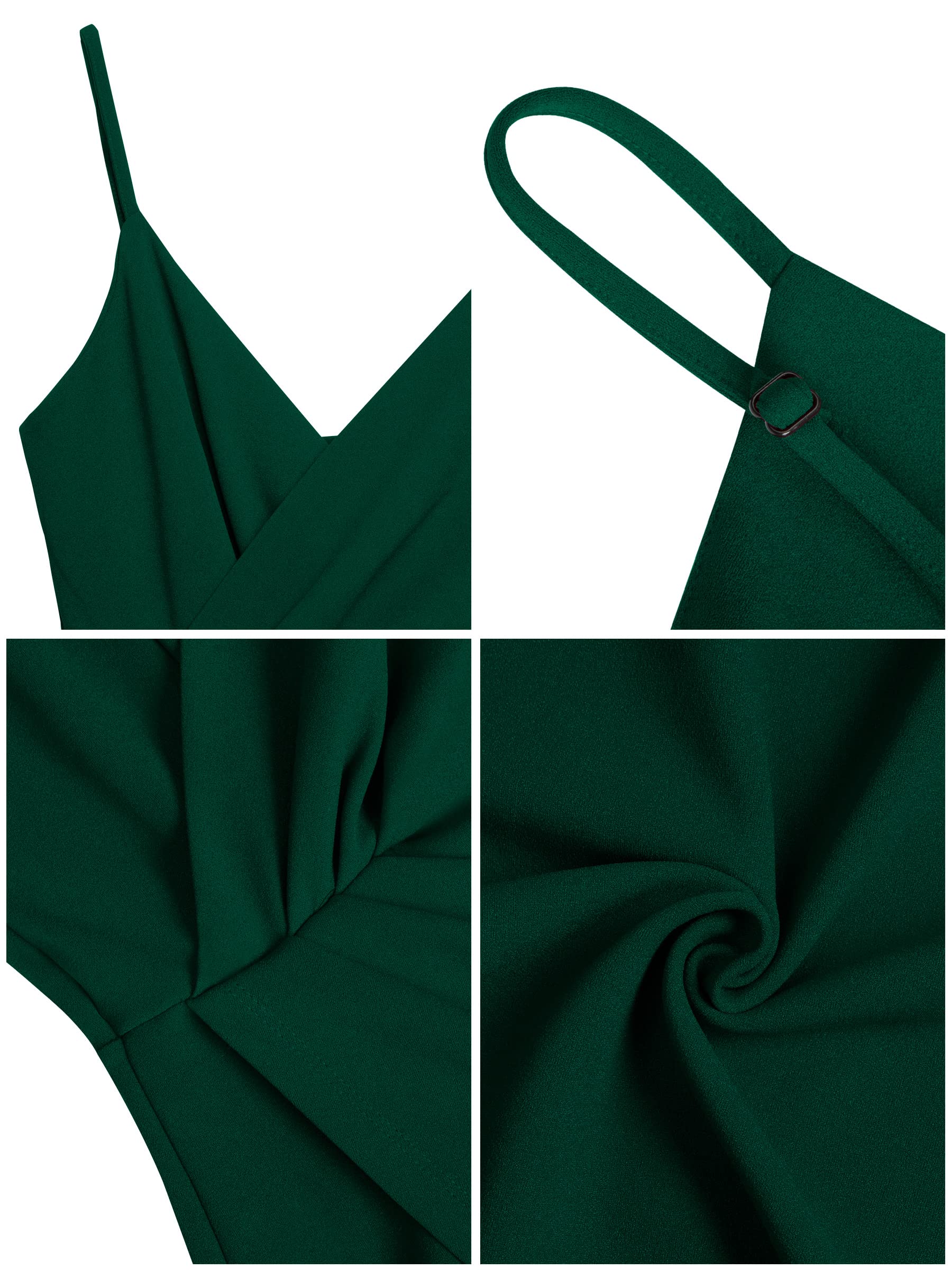 Missufe Vestido de cóctel para mujer, vestido de fiesta, vestido de verano, vestido midi festivo, elegante, bodycon para boda, sin mangas, tirantes finos, vestido de noche