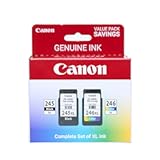 PG-245 XL / CL-246 XL Genuine Ink Value Pack (2 Cartridges), Compatible with iP2820, MG2420/2924/2920/3020/2522/2525, MX492, TS3120/302/302a/202/202a/4520/3320