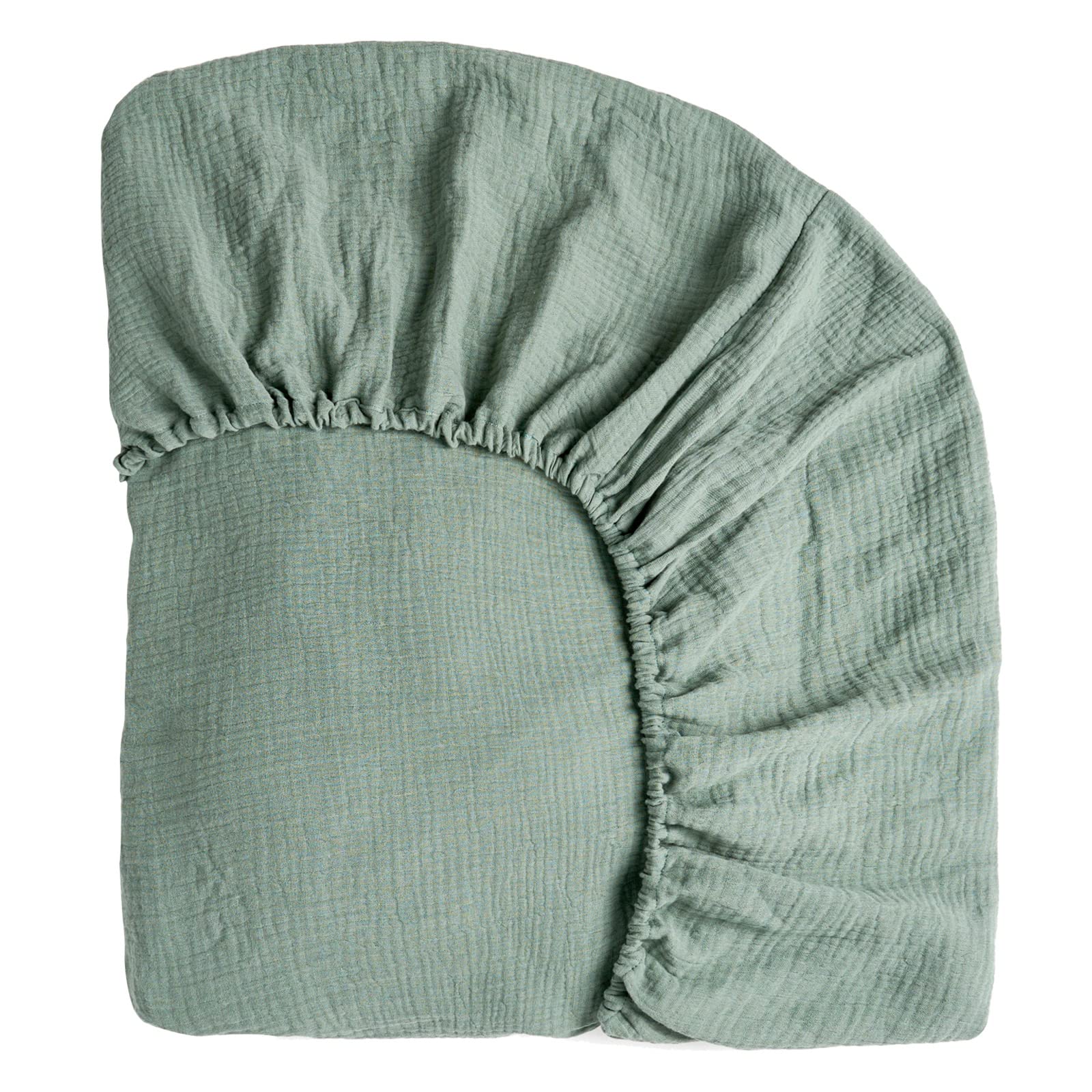 Crib Sheets for Girls and Boys, Extra Soft Muslin Fitted Crib Sheets 28" x 52", Netural 100% Cotton Baby Crib Sheets for Standard Crib Mattress Breathable and Easy Washing