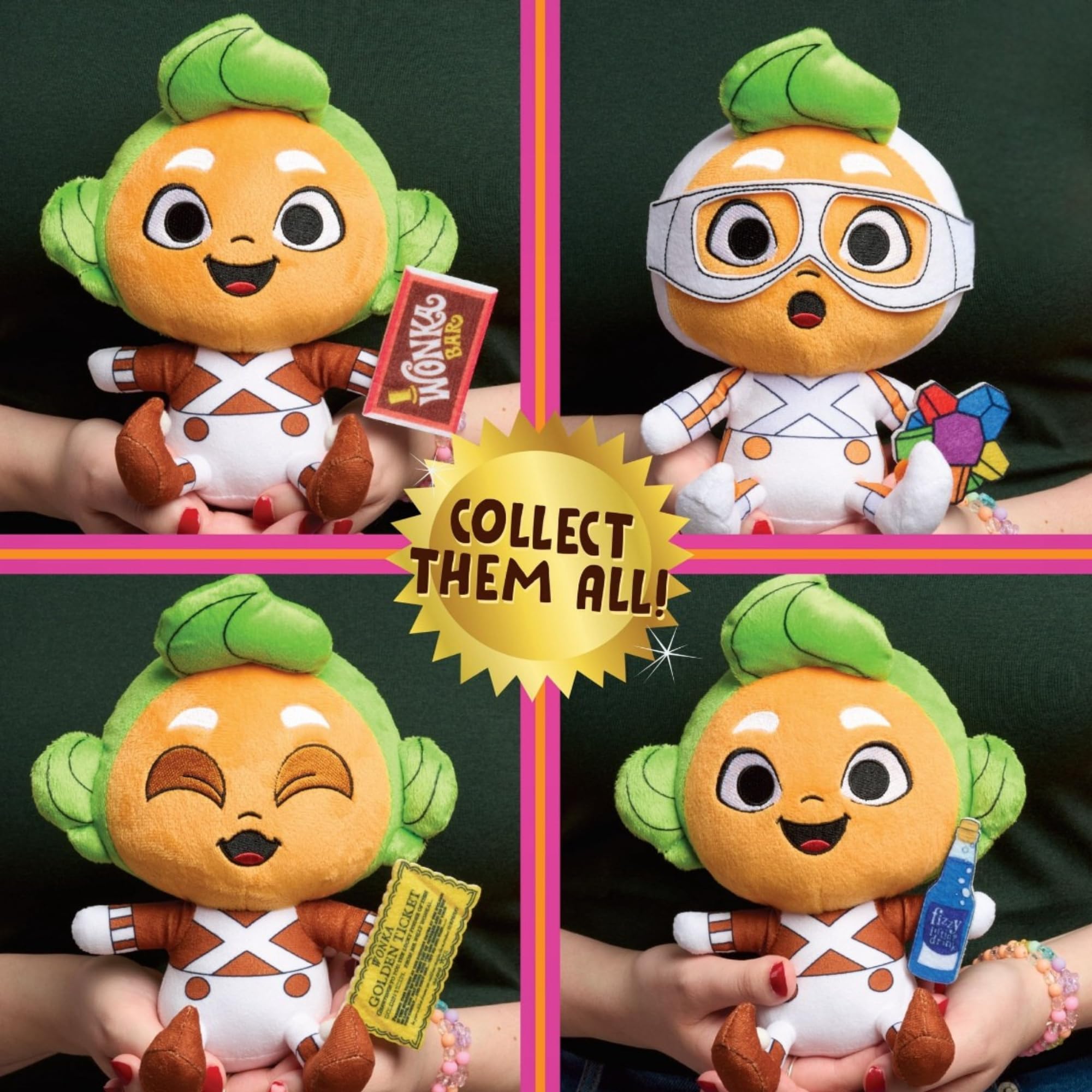 Willy Wonka Oompa Loompa Collectible Plush, Scented Mystery Box