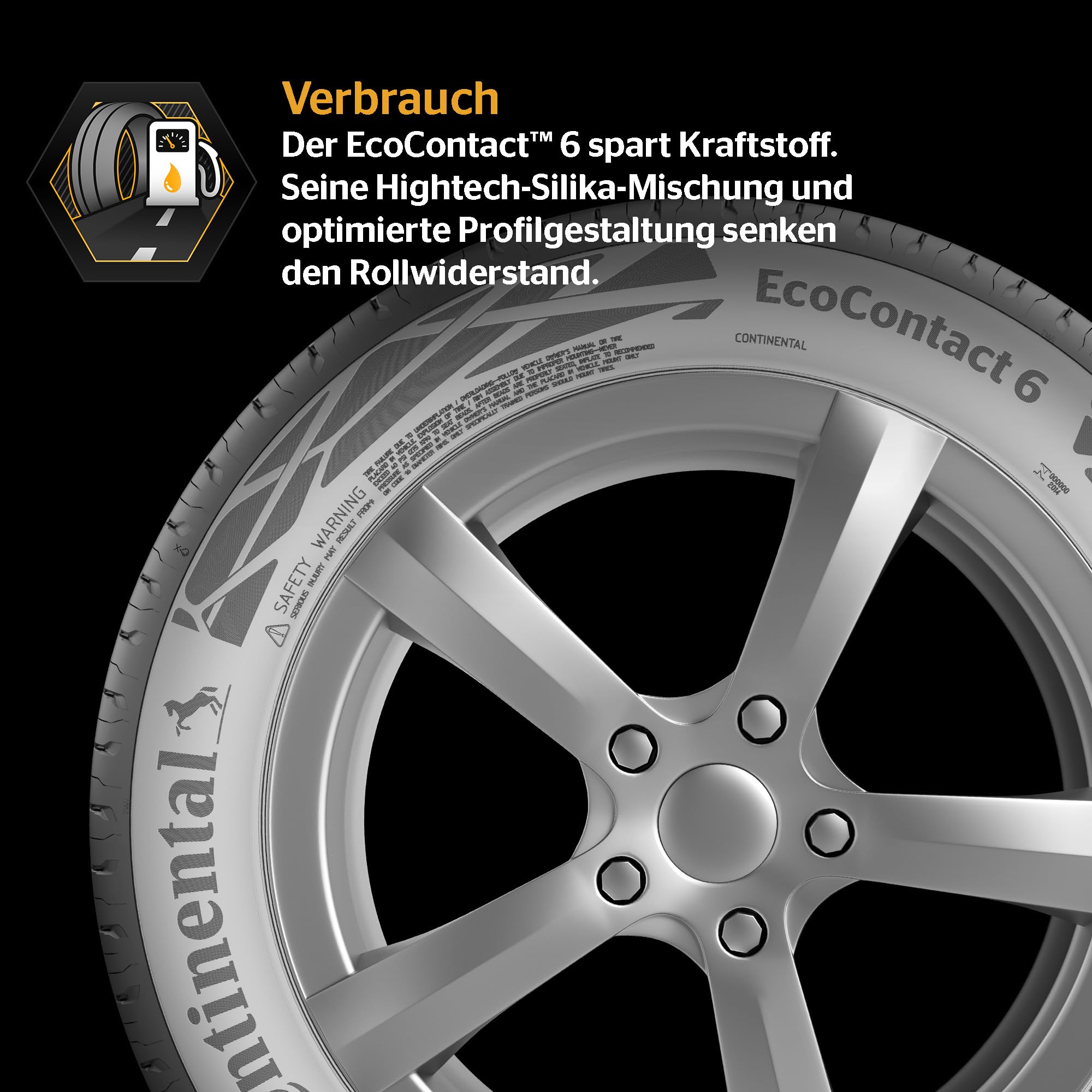 CONTINENTAL ECOCONTACT 6 - 205/55R16 91V - A/A/71dB - Sommerreifen