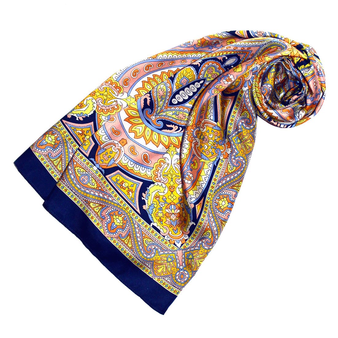 lorenzo cana Scarf 100% Silk Paisley Grey Silver for Women LORENZO CANA Clearance | Clothing