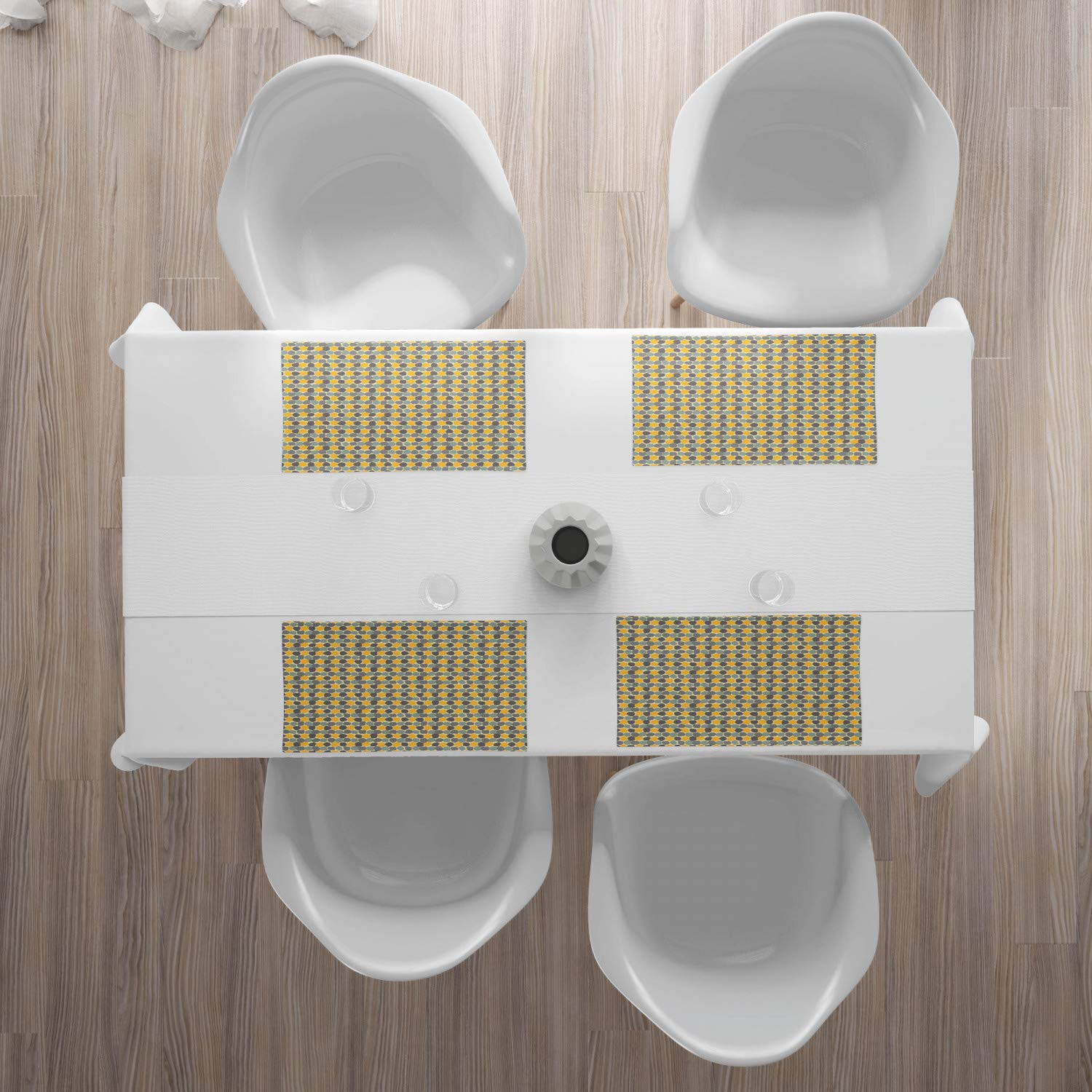 ABAKUHAUS Occidentale Tovaglietta Americana Set di 4, America Retro Rodeo, Tovagliette in Tessuto Lavabile per Tavolo da Pranzo Cena, Marrone Beige