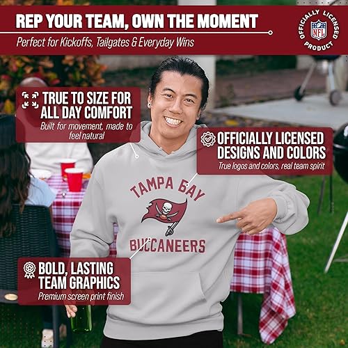 Miniatura 17 de Team Fan Apparel - Sudadera con capucha para adultos de NFL Gameday, mezcla de algodón y vellón de poliéster, abrígate y representa a tu