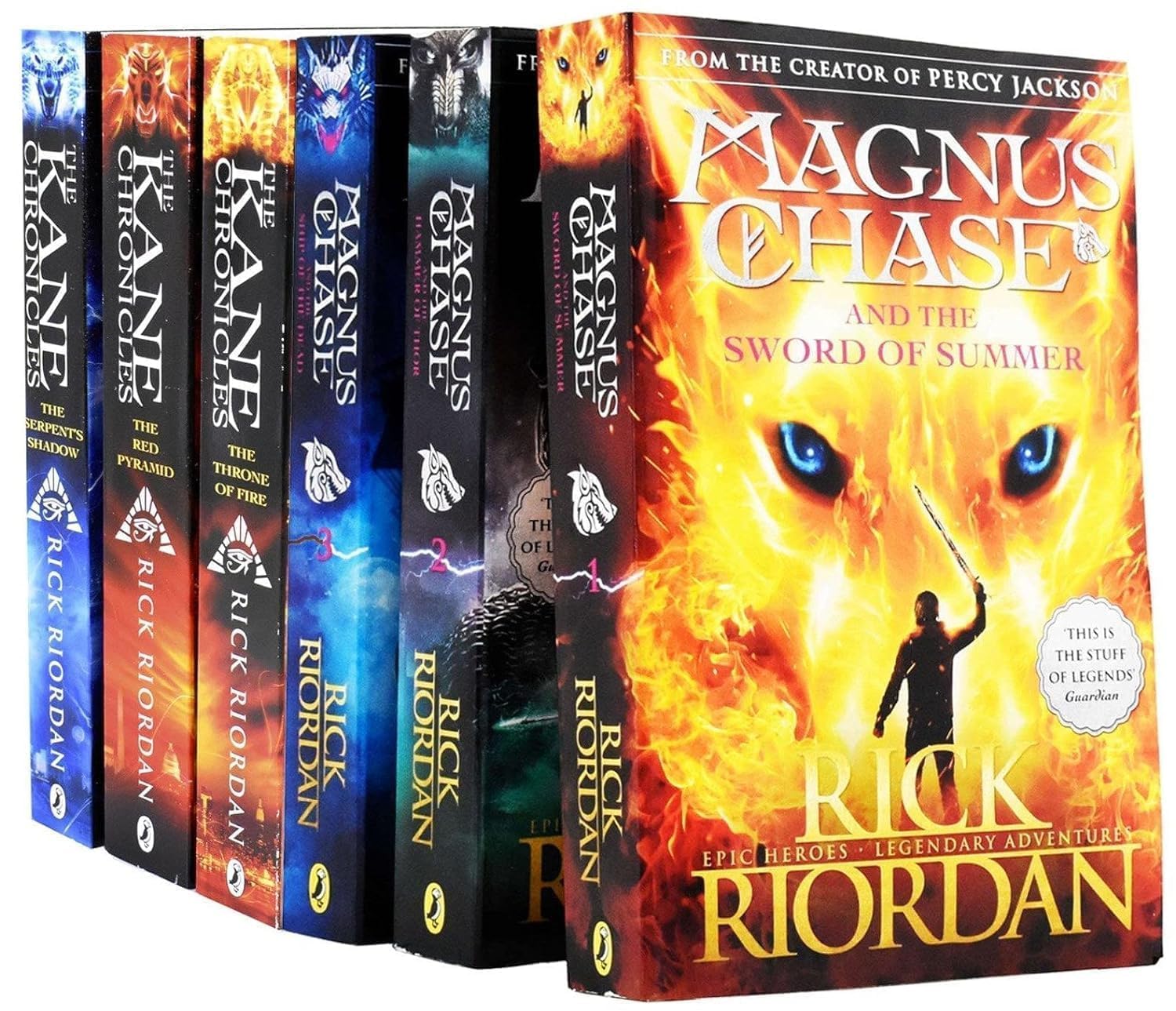 The Kane Chronicles & Magnus Chase Series 6 Books Collection By Rick Riordan (Throne of Fire, The Red Pyramid, The Serpent's Shadow, Magnus Chase and the Sword of Summer & 2 More...)