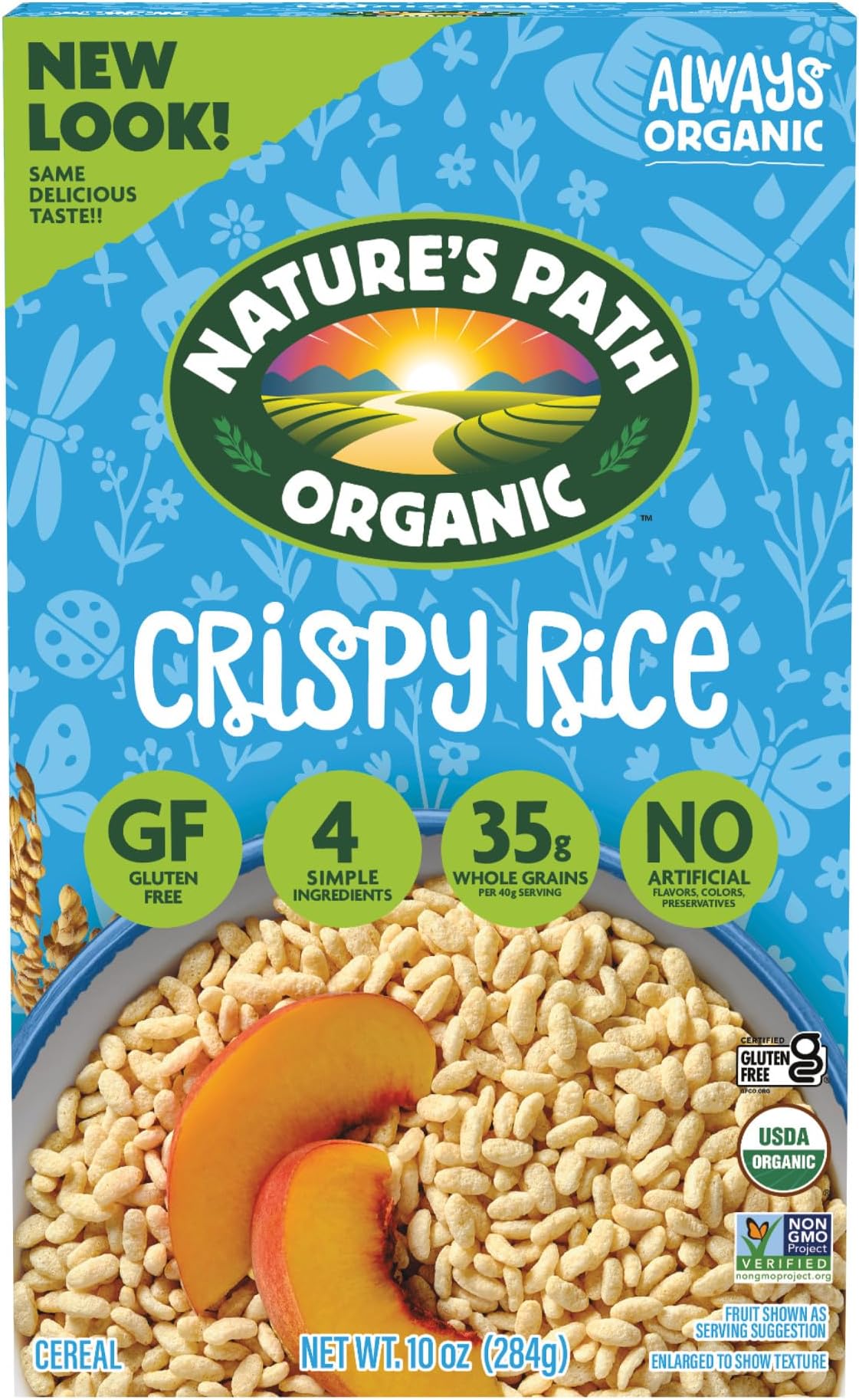 Organic Crispy Rice Cereal, 10 oz (Pack of 1), Gluten Free, Non-GMO