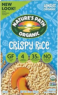Nature's Path Organic Crispy Rice Cereal, 10 oz (Pack of 1), Gluten Free, Non-GMO