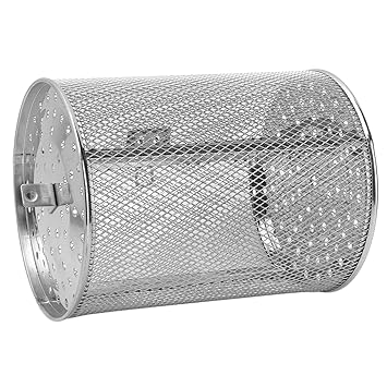 Oven Cage, Rolling Grill Basket Heat Resistant Stainless Steel Convenience for Outdoor for Barbecue for Peanut for Nuts