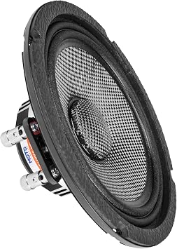 PRV AUDIO Carbon Fiber 6.5" Midrange Speaker 400 Watts 4 Ohm Neodymium MT6MR400CF-NDY-4 Slim Water Resistant Pro Audio Loudspeaker for Boat UTV 4-Wheeler Motorcycle Single