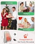 Heycool Back Massager Neck Massager with Heat, Shiatsu Massage Pillow for Pain Relief, Masseur for Neck, Back, Shoulder and Leg,Gifts for Men Women, Stress Relax at Home Office