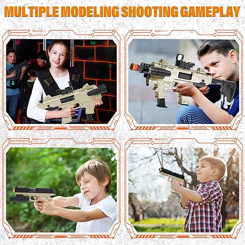 Miniatura 5 de Pistola de juguete realista, pistola de mano de dardos de juguete de bala suave, pistola de bala suave, carcasa de espuma de expulsión, con 2 clips