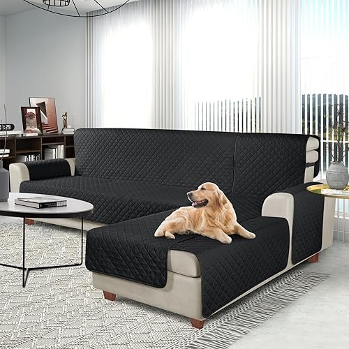 Miniatura 4 de KinCam Fundas de sofá modulares 100% impermeables, fundas reversibles en forma de L, 3 piezas, fundas de sofá para tumbonas seccionales