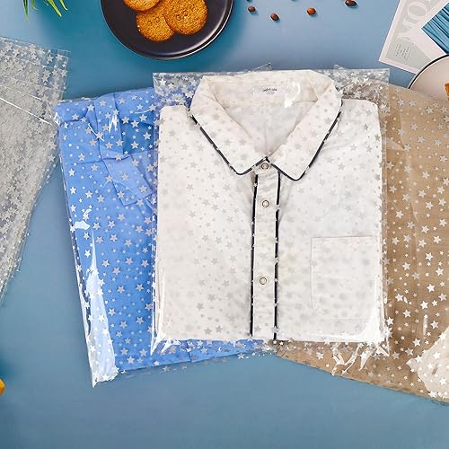 Miniatura 4 de 100 bolsas de celofán de 10 x 13 pulgadas, bolsas de celofán transparente autosellantes para envolver regalos, embalaje de dulces, postres,