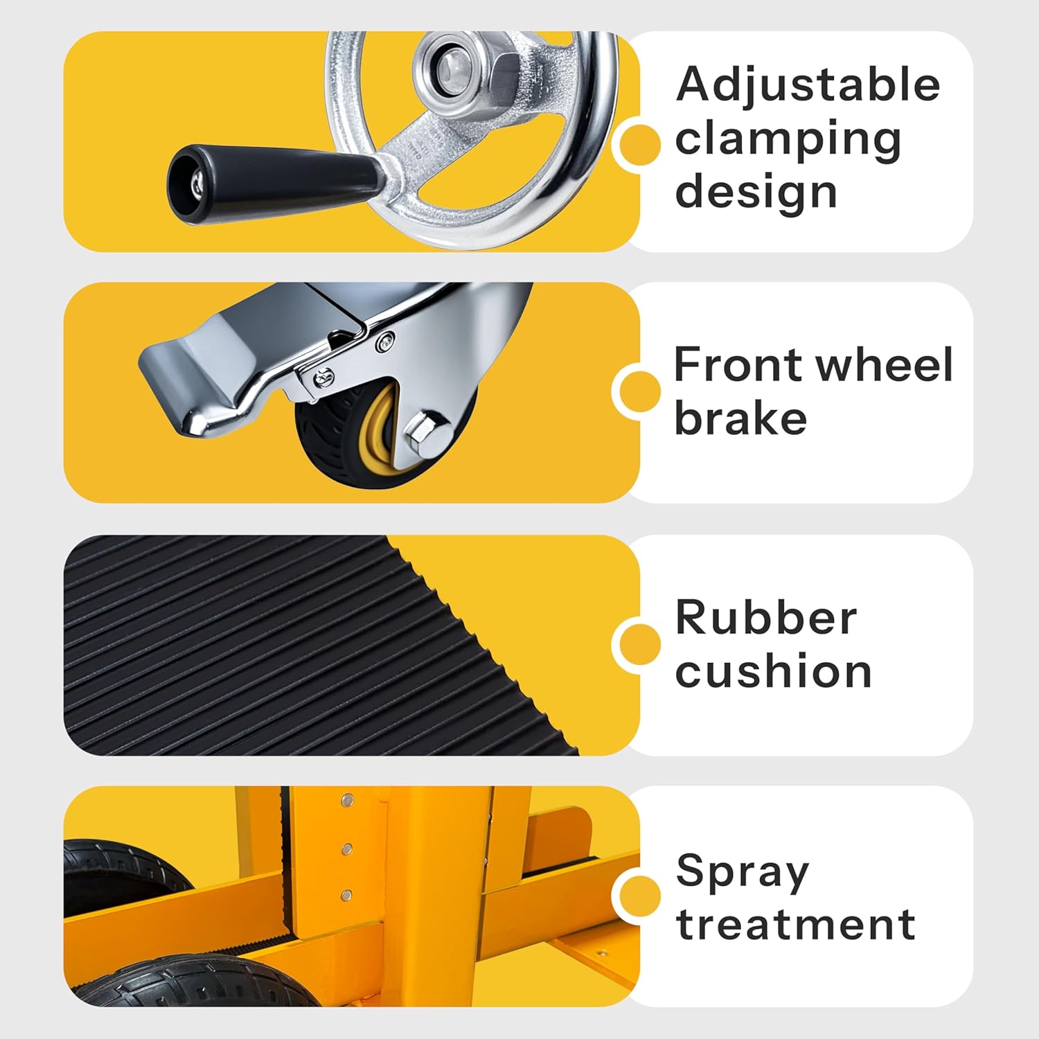 4-Wheel Panel Transport Cart, with a Maximum Load Capacity of 2000 Pounds, Ideal for Transporting Heavy Panels Such as Wall Panels, Drywall, and Marble