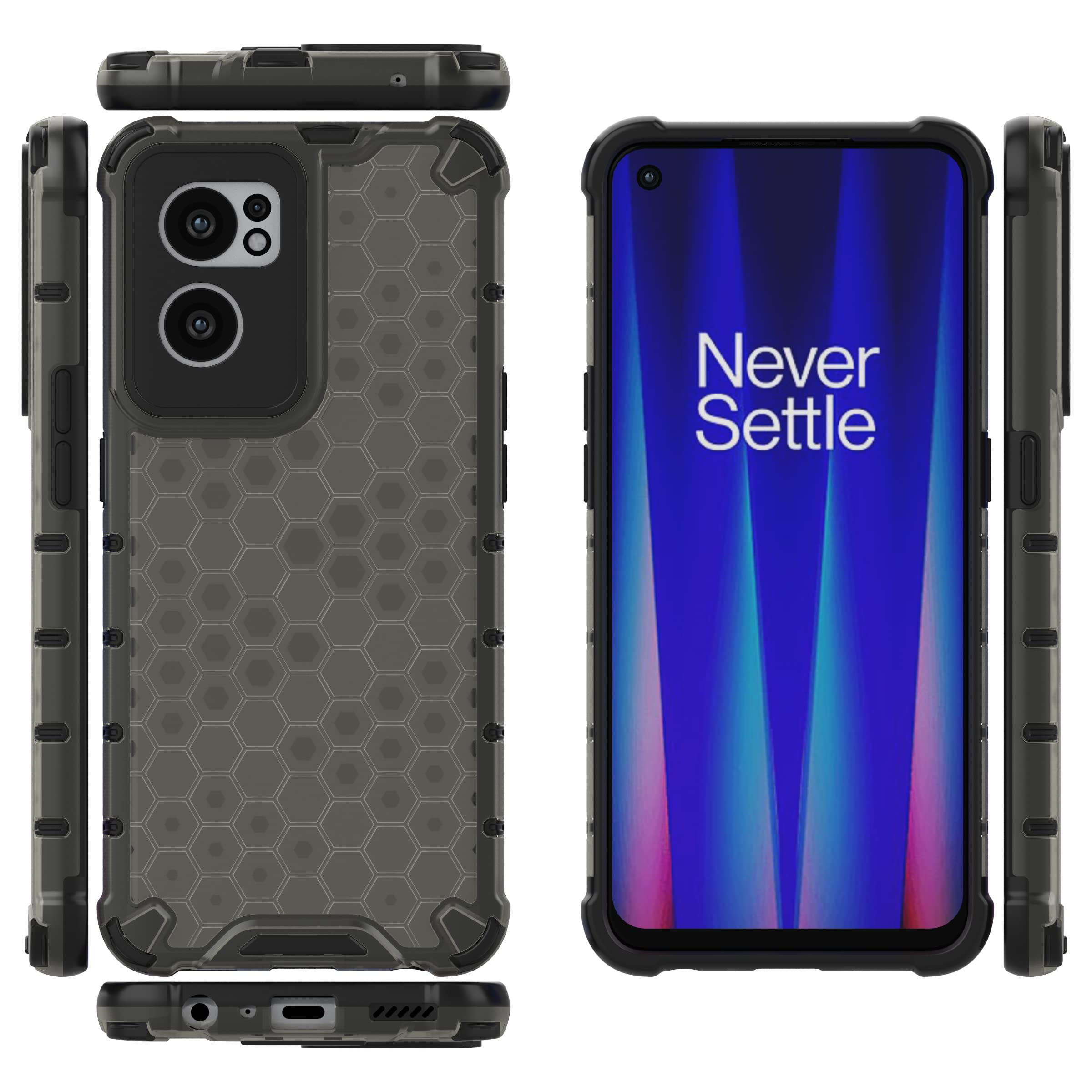 Compatible with OnePlus Nord CE 2 5G Cover,Compatible with OnePlus Nord CE 2 5G IV2201 Camera Protection Anti-Drop【Hard PC+TPU】 2 in 1 Phone Case Black