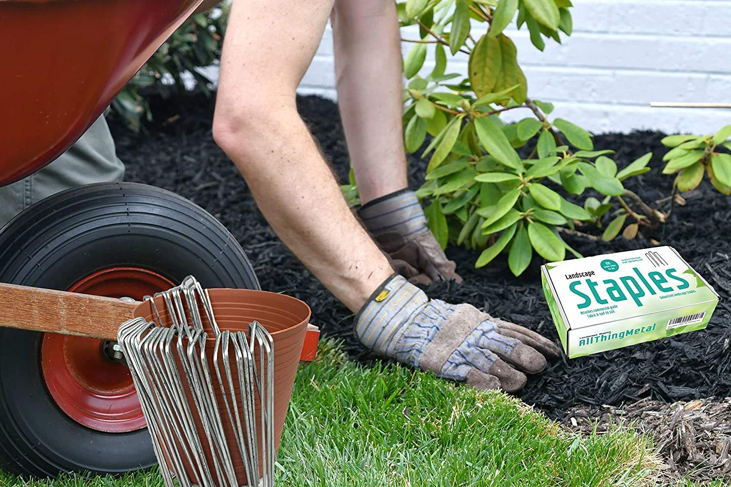 Estacas De Jardín Galvanizadas Grapas De Jardinería: Estaca De Césped Y Valla De 6 Pulgadas - Suministros De Jardinería Resistentes A La Oxidación |250-Trabajo Extra Pesado