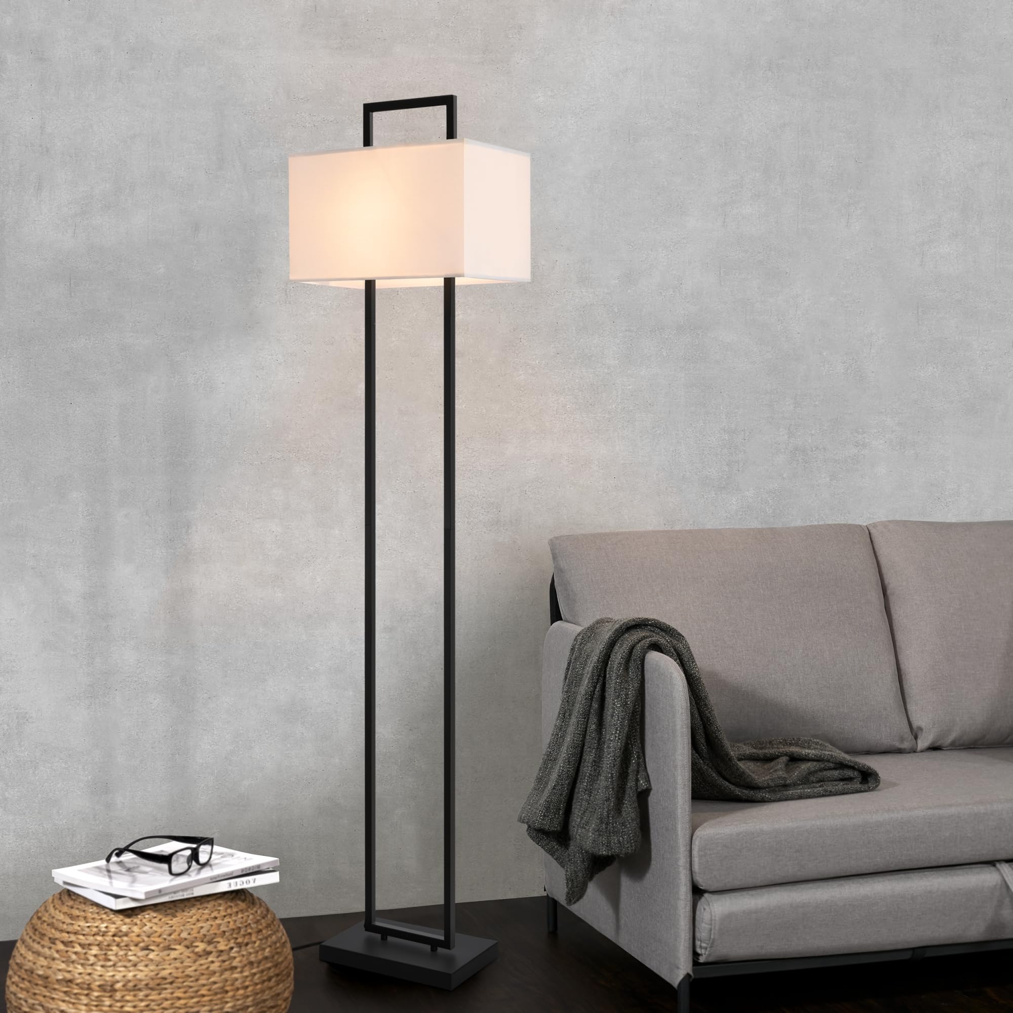 Lampadaire Design Noir 153 Cm - Douille E27, Intérieur, Lumière D'ambiance