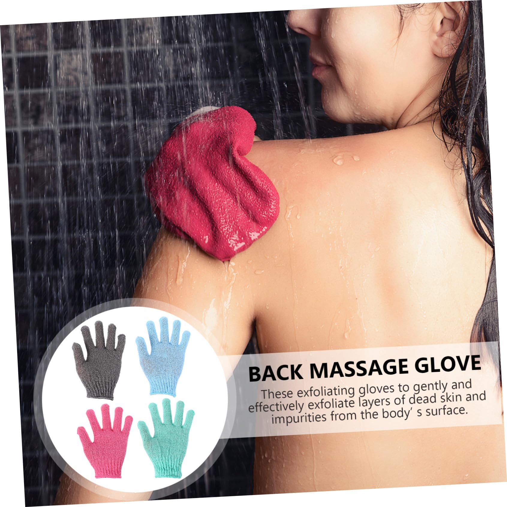 Housoutil 3 Set Di Guanti Esfolianti Per Il Bagno Del Corpo Guanti Esfolianti Per Uso Familiare 4 Paia * 3