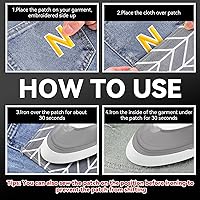 Vista 7 de GYGYL - 72 piezas de parches bordados con letras y números, alfabeto negro A-Z, números 0-9 apliques para ropa, vestido, sombrero, calcetines