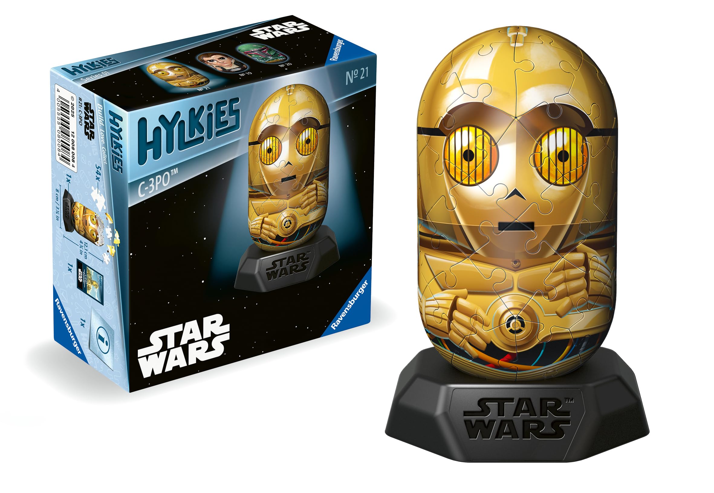 Ravensburger Hylkies Figures C3PO - Star Wars Gifts for Kids and Adults Age 6 Years Up - Collectable Toys and 3D Puzzles