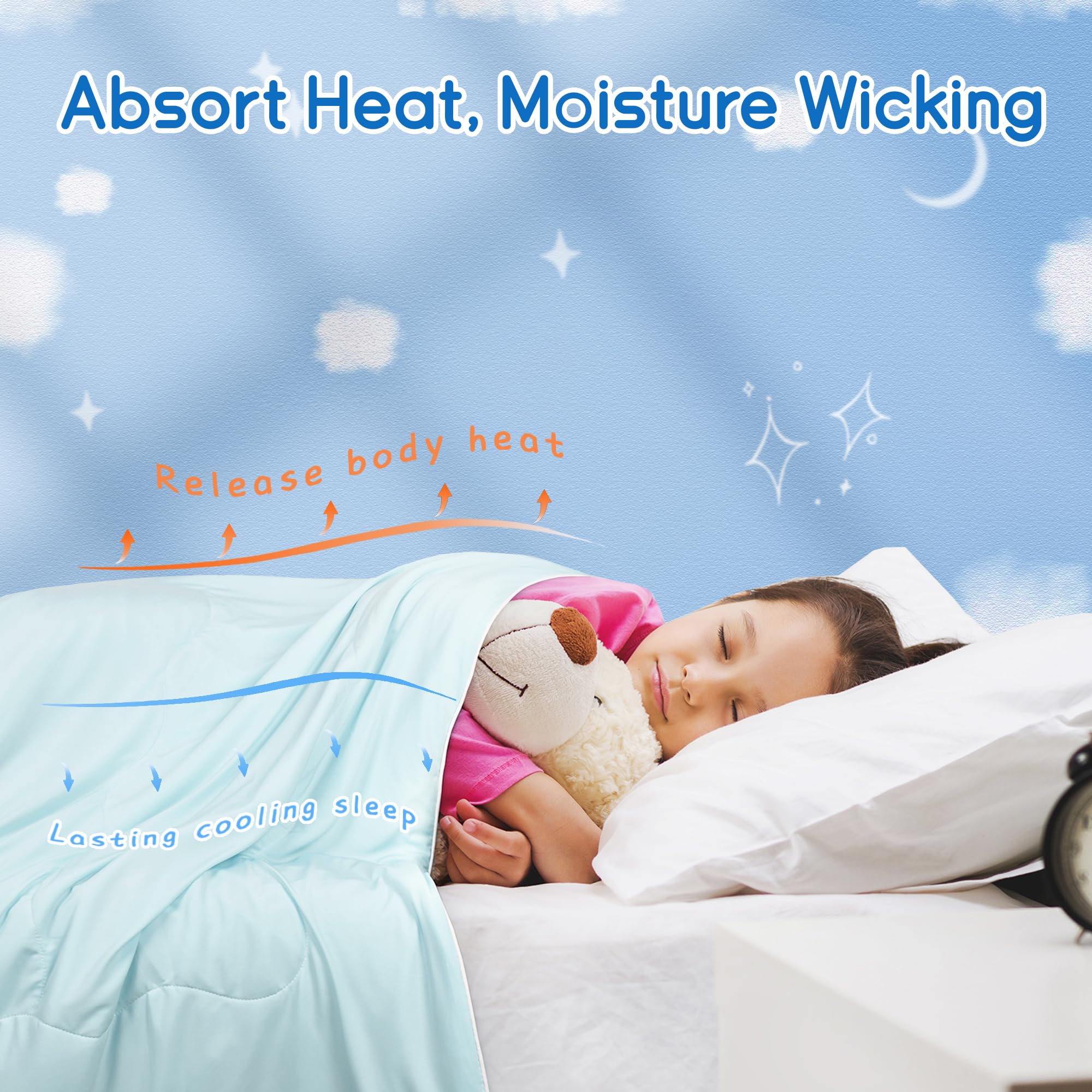 Catalonia Kids Summer Cooling Blanket, Toddler Small Lightweight for Hot Sleepers, Soft Throw for Night Sweats, Cool Gifts for Hot Flashes, Valentine's Day, 50x60 Inch