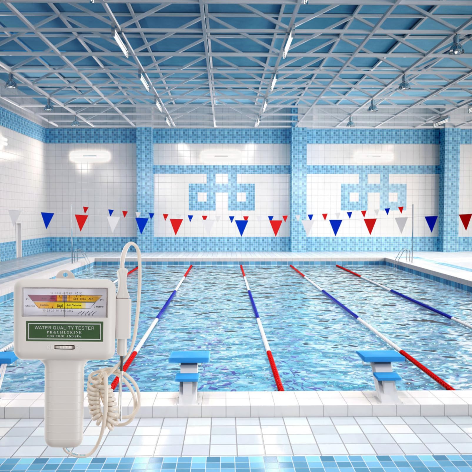Probador de Calidad del Agua de Piscina Pc101 Pantalla Grande