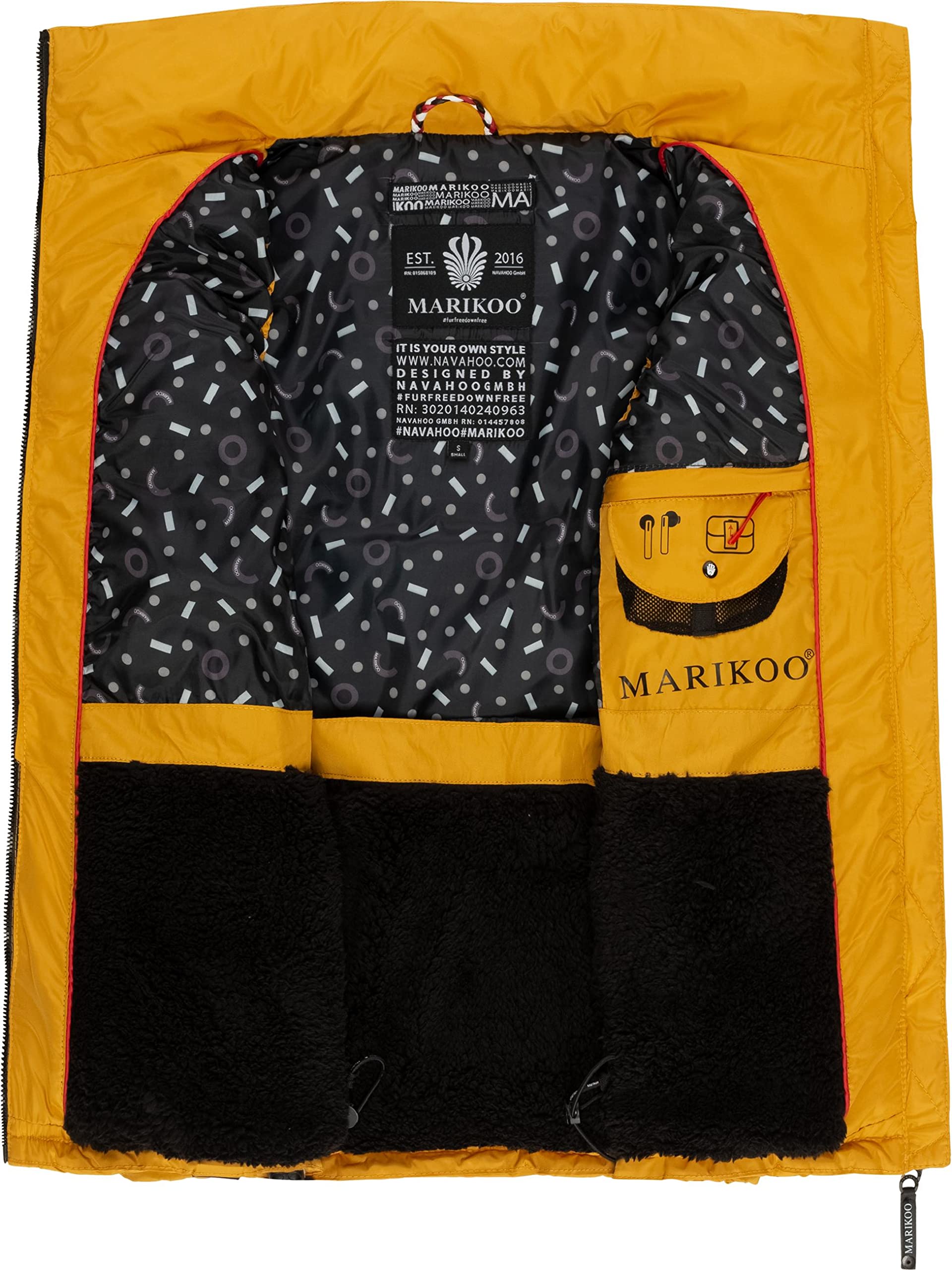 MARIKOO Chaleco acolchado para mujer con capucha extraíble, tallas XS-3XL