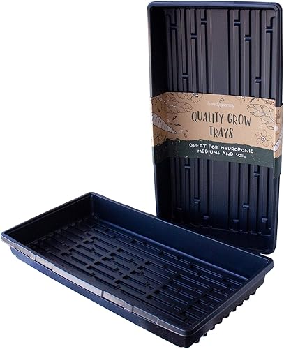 Bandejas de cultivo de 20 x 10 pulgadas, sin agujeros de drenaje, de plástico reciclado, bandejas para brotes de hierba de trigo, cultivo de