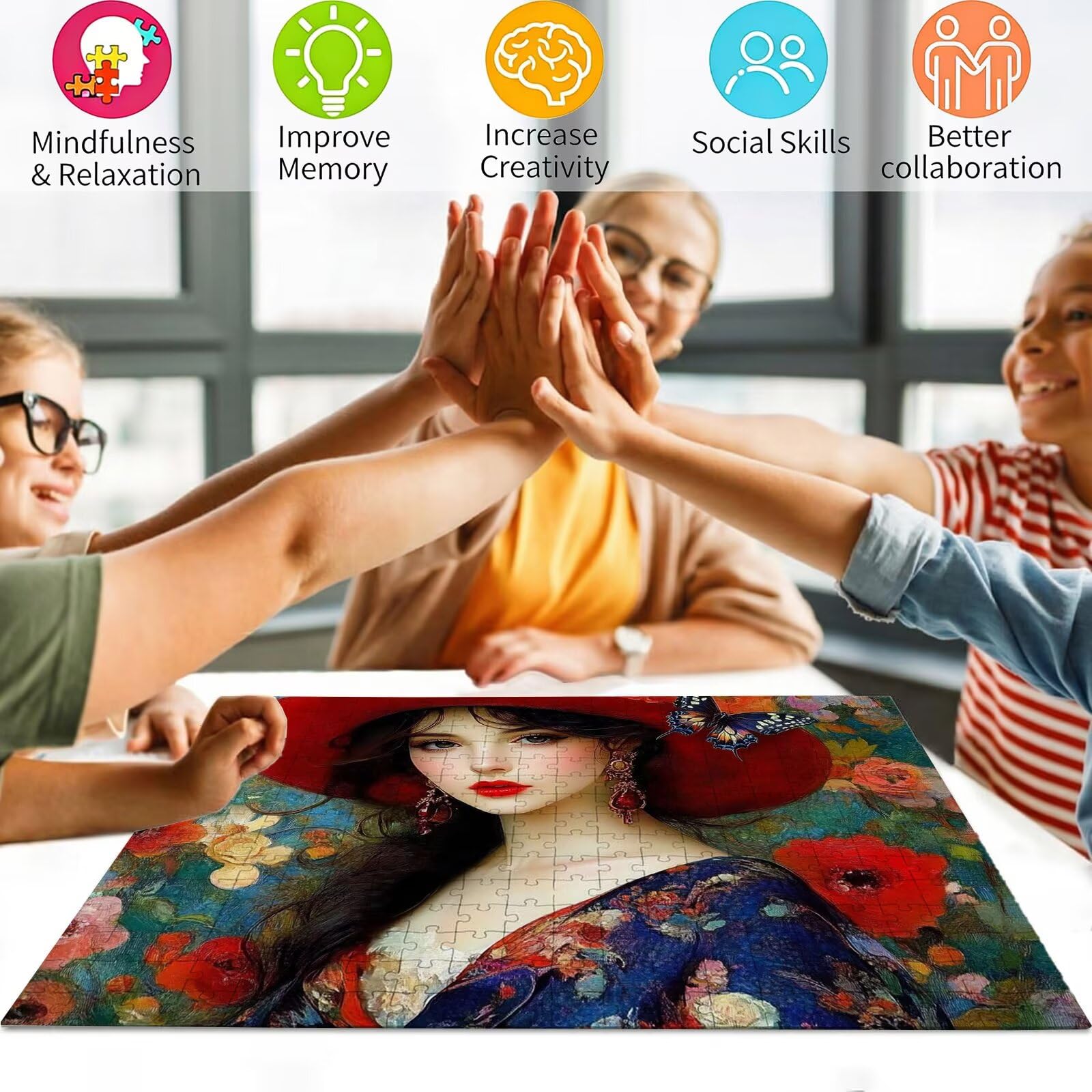 6000 sztuk puzzli dla dorosłych – drewniane puzzle dla dorosłych – puzzle kwiatowe 180 x 100 cm – gry dla dorosłych – dodatkowe zabawne wyzwania – kreatywne prezenty dla mężczyzn i kobiet 8p-540