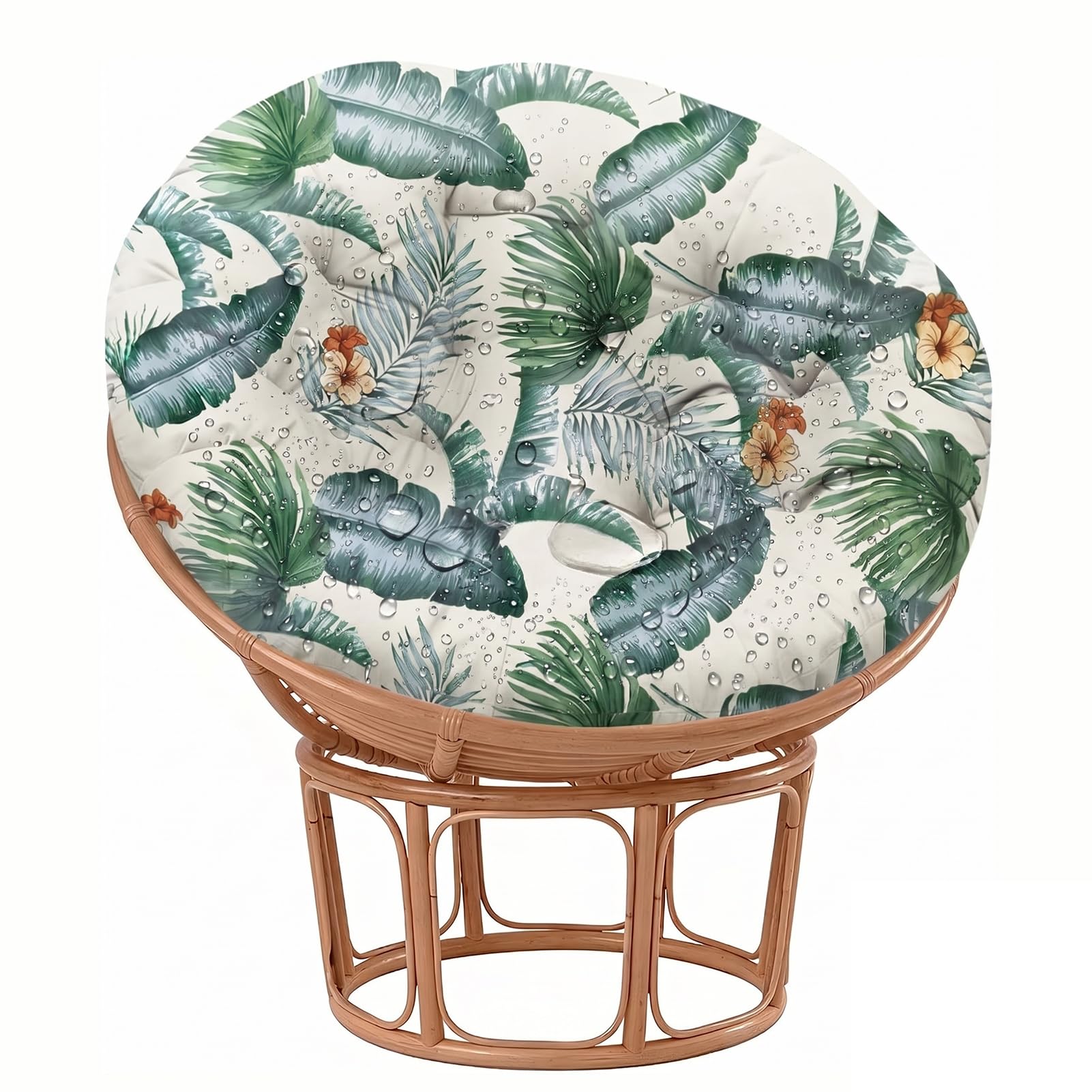Coussin de chaise extérieur imperméable rond de 10 cm pour fauteuil de jardin