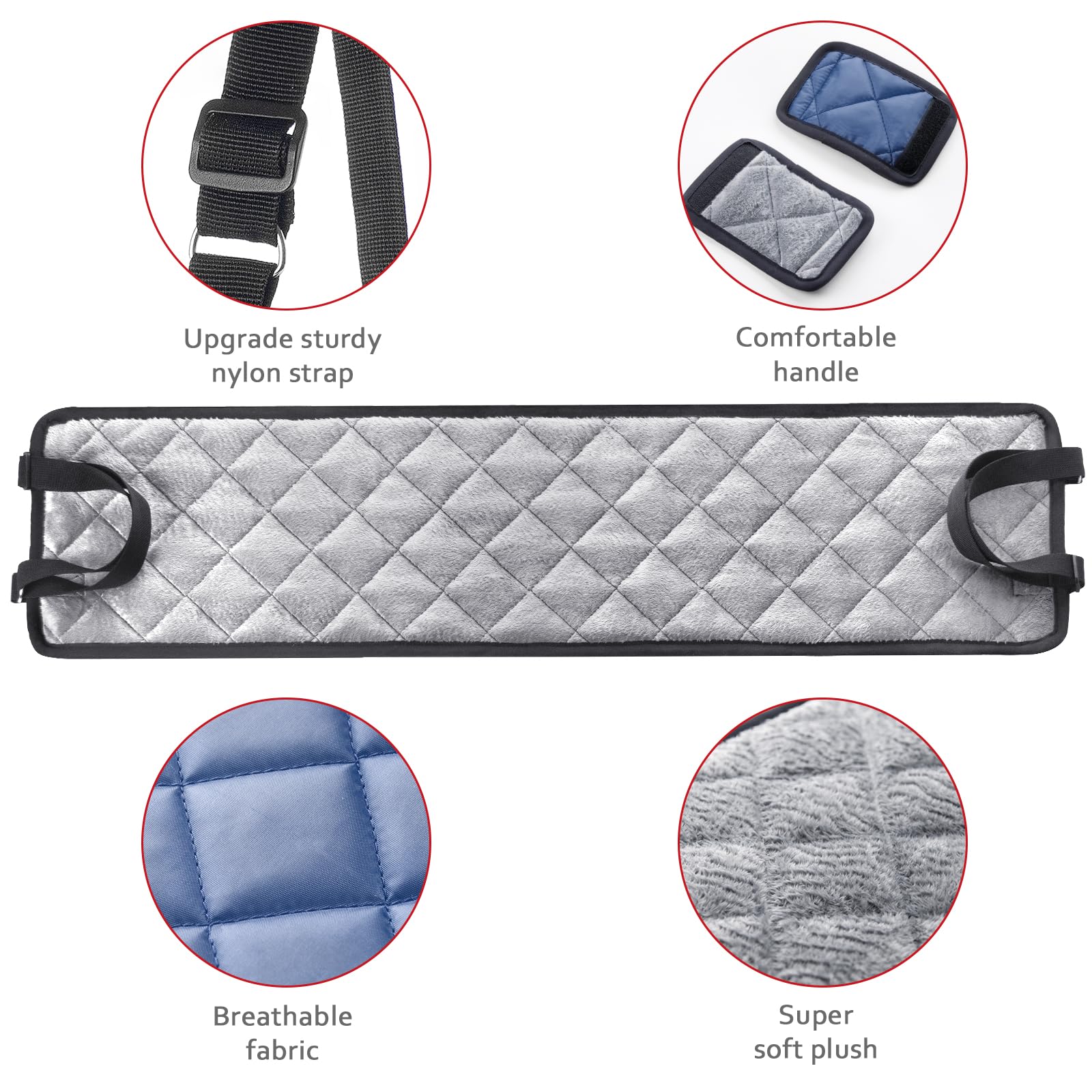 Arnés ajustable para perros extragrandes, soporte de pierna trasera, soporte de elevación suave portátil y arnés de rehabilitación para patas traseras débiles, para perros mayores, lesionados,