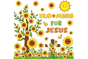 Blooming for Jesus Sunflower Bulletin Board Set