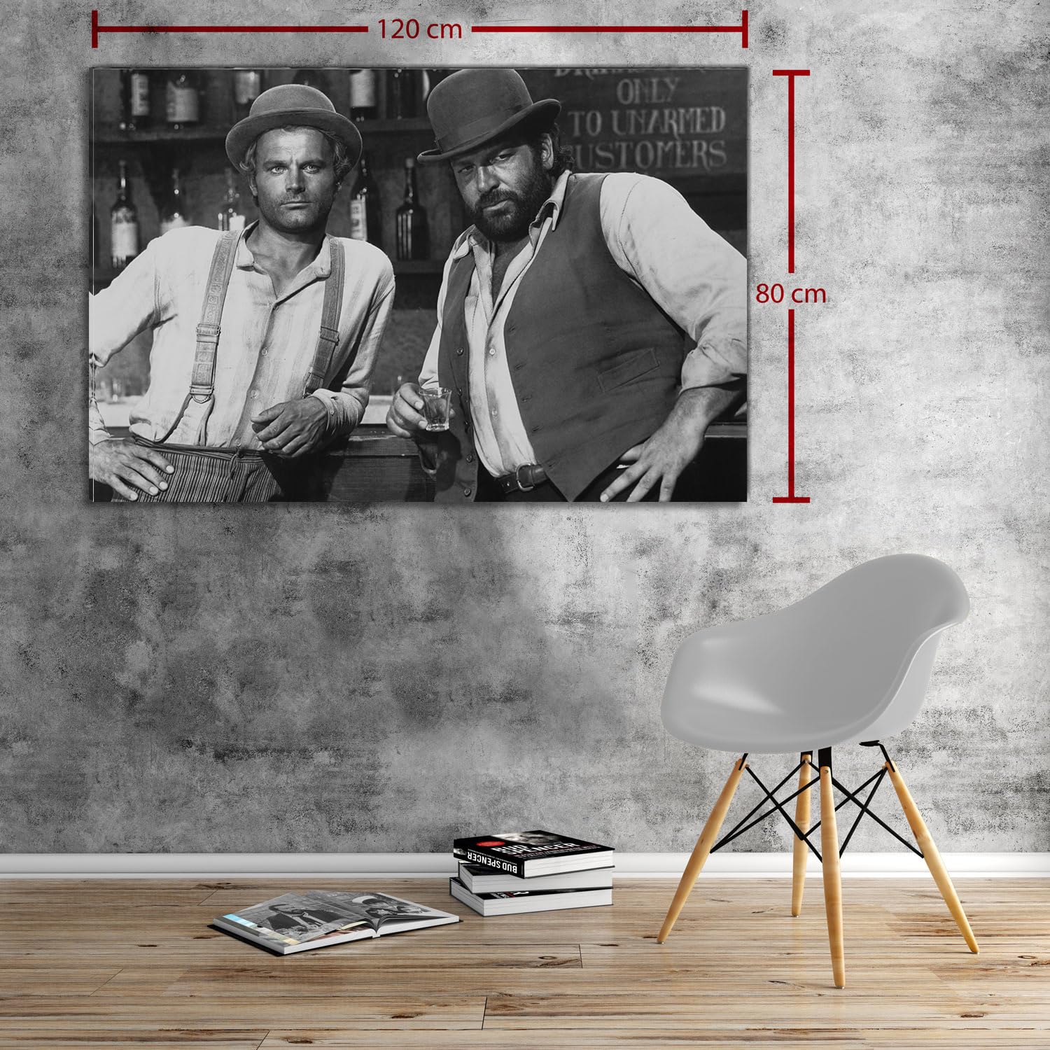 Bud Spencer - Vier Fäuste für EIN Halleluja - Leinwand (120 x 80 cm)