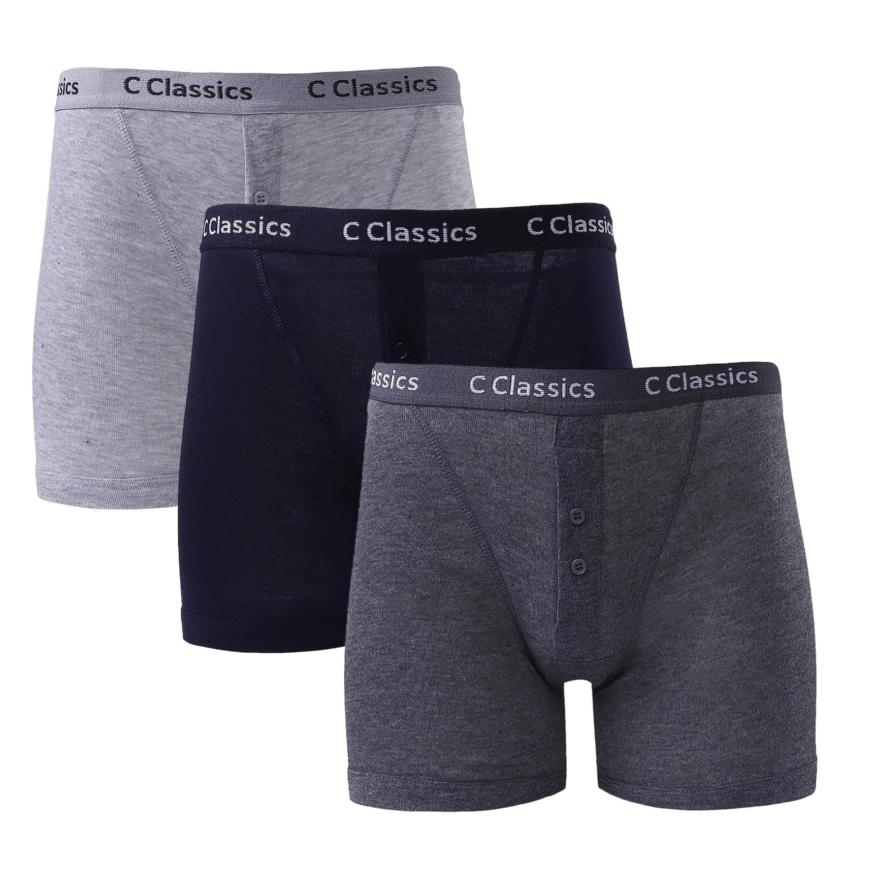 Shopmcr Men's Assorted Pack Of 3 Boxers Shorts Multipack With Elastic Waistband - Fitted Boxer Hipsters - Breathable - Cotton Rich, Comfortable, Soft Boxers For Everyday Wear Underwear (, Small)