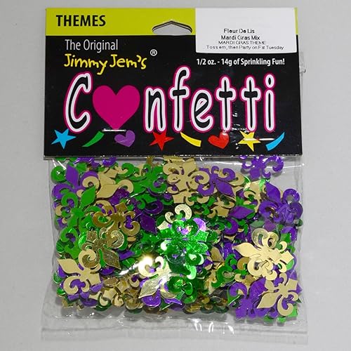 Miniatura 2 de Confetti Fleur De Lis Mardi Gras Mix - 2 bolsas de media onza (1 oz) #9547 Q01