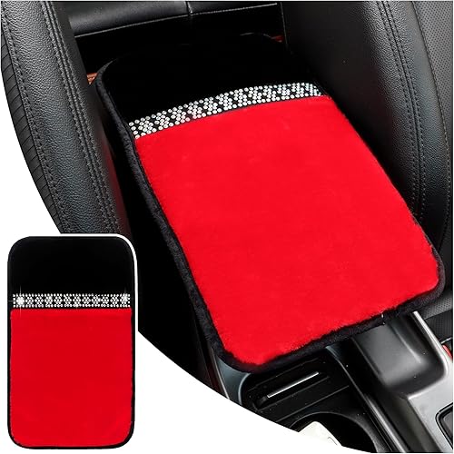 OFBAND Alfombrilla universal para reposabrazos de coche para cuatro estaciones en relieve fibra de piel sintética funda de asiento para reposabrazos
