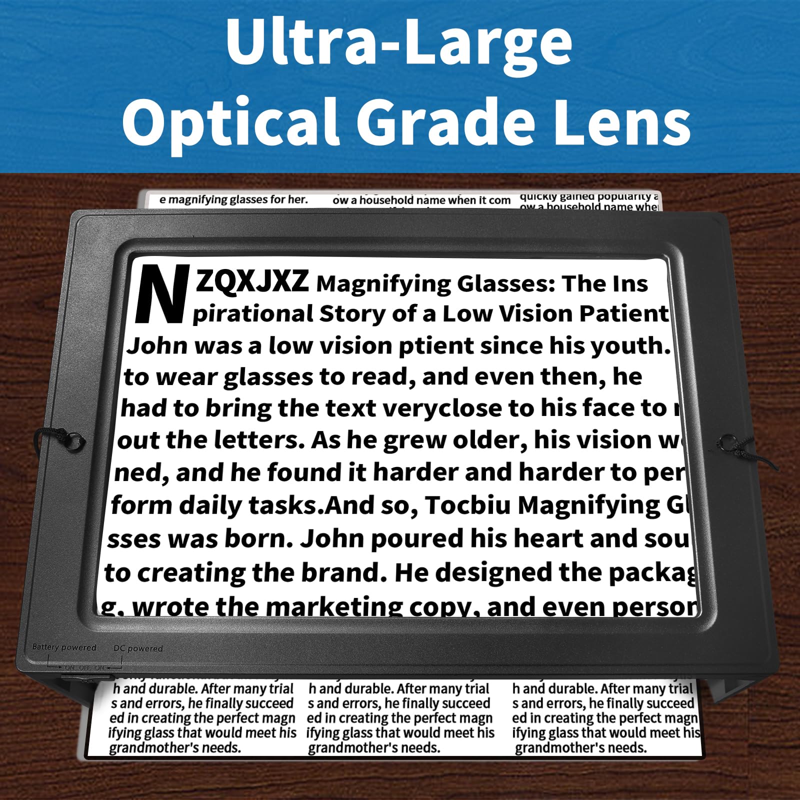 NZQXJXZ 5X Loupe de Lecture, Loupe Grossissante avec 50 Lumineuse LED et Support Pliant Mains Libres, Loup e Eclairante pour Les Personnes âgées, Les Bijoux, Le Travail, la Couture, la Mauvaise Vue