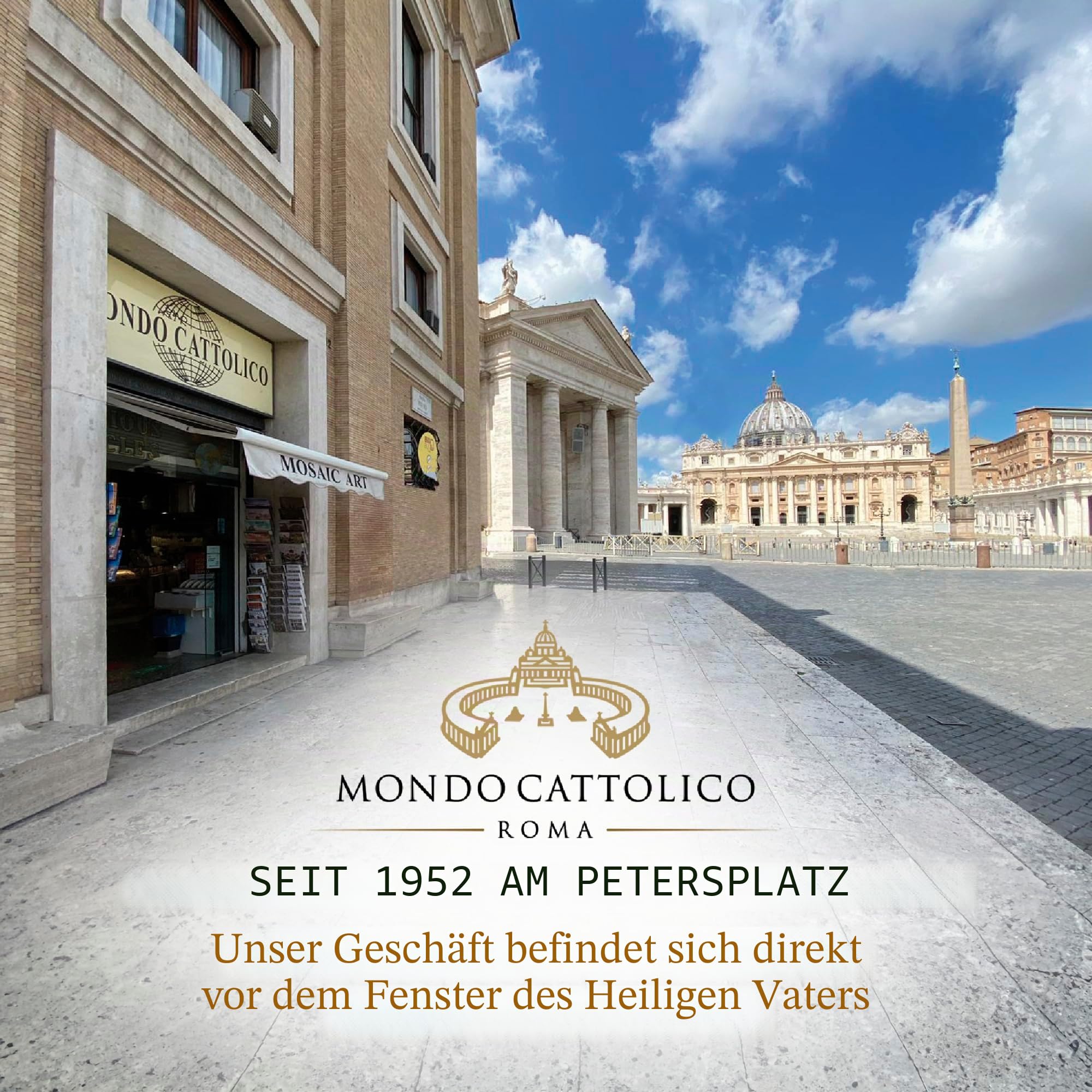 Mondo Cattolico Rosenkranz katholisch aus Olivenholz – mit Kreuz, Rosenkranz Kette, Gebetskette christlich, Konfirmation Geschenk, Kommunion Geschenk & Taufe