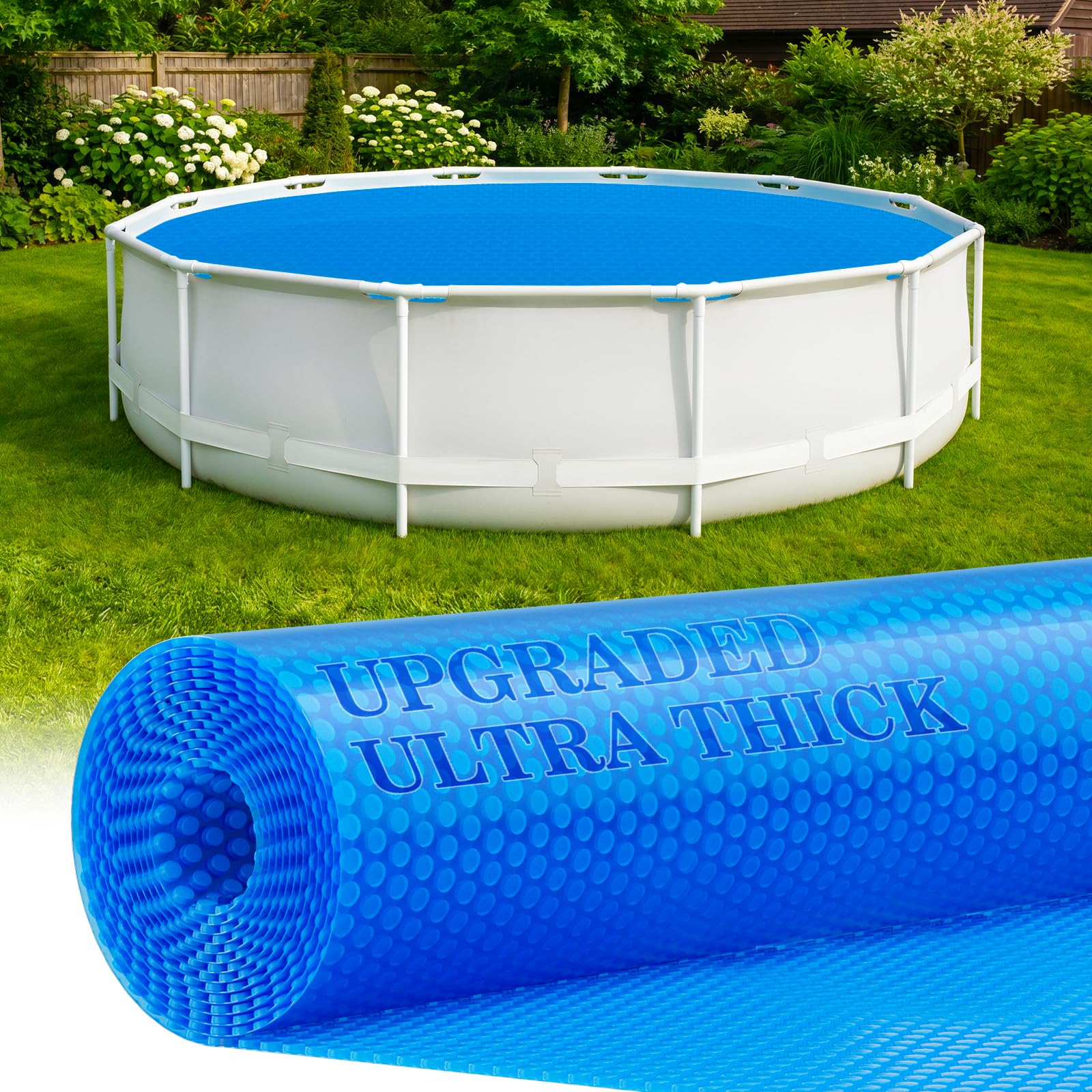 UIRWAY 20 x 40 ft Rectangular Solar Pool Cover