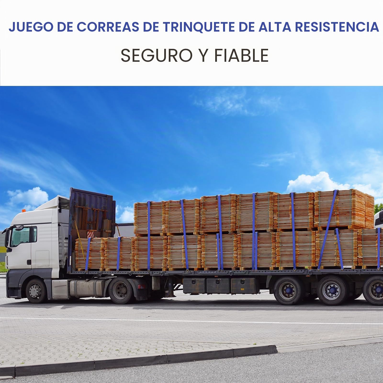 4 Unidades 5000kg Correa con trinquete 9m,cinchas de Amarre,Correa tensora de 50 mm,Correas tensoras con trinquete y Gancho,para asegurar profesionalmente Cargas de Camiones, Naranja,Azul