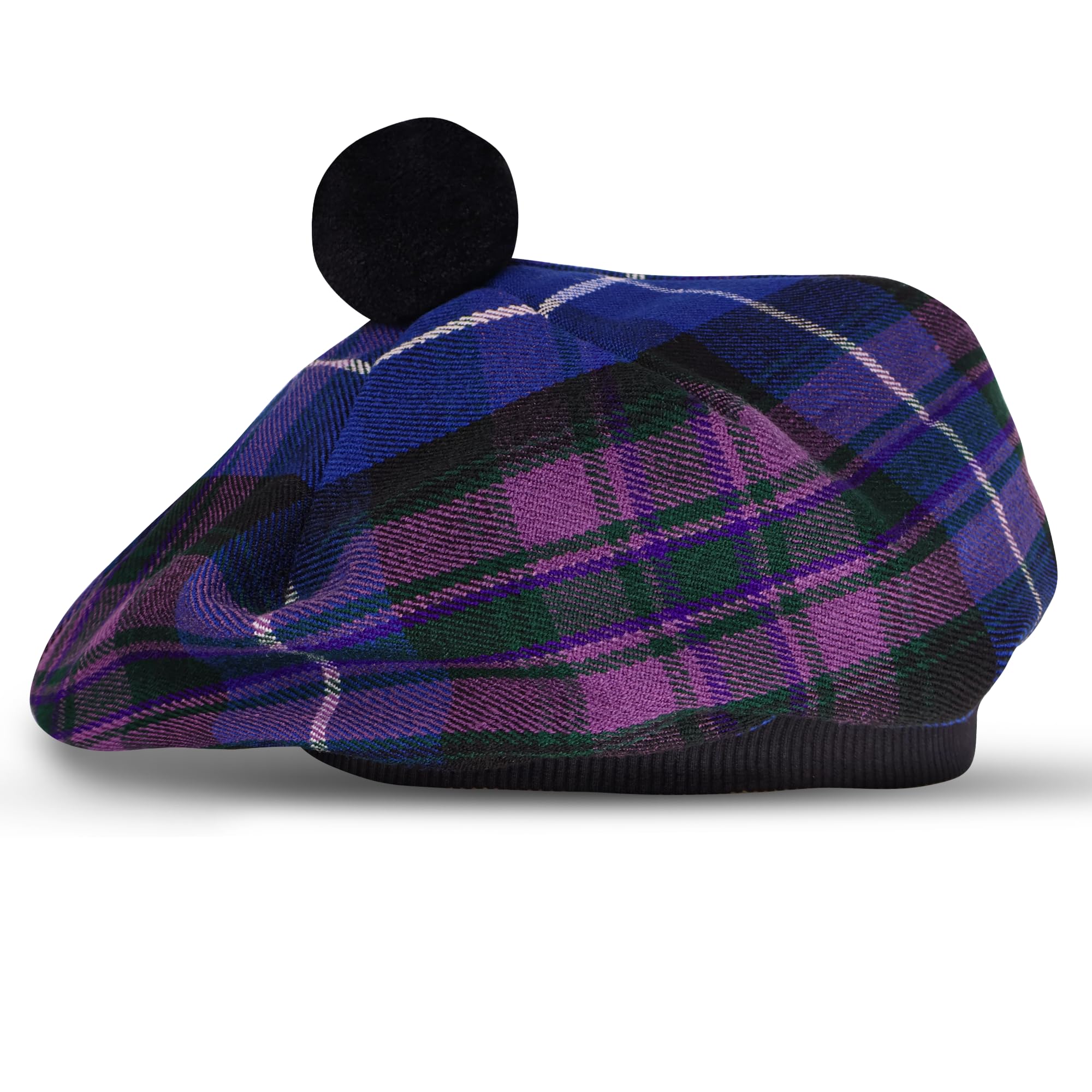 Umam Unisex Pride Of Scotland 015Tcp Scottish Traditional Tam O' Shatner Acrylic Wool Tammy Hat Flat Bonnet Kilt Many Tartans, One Size