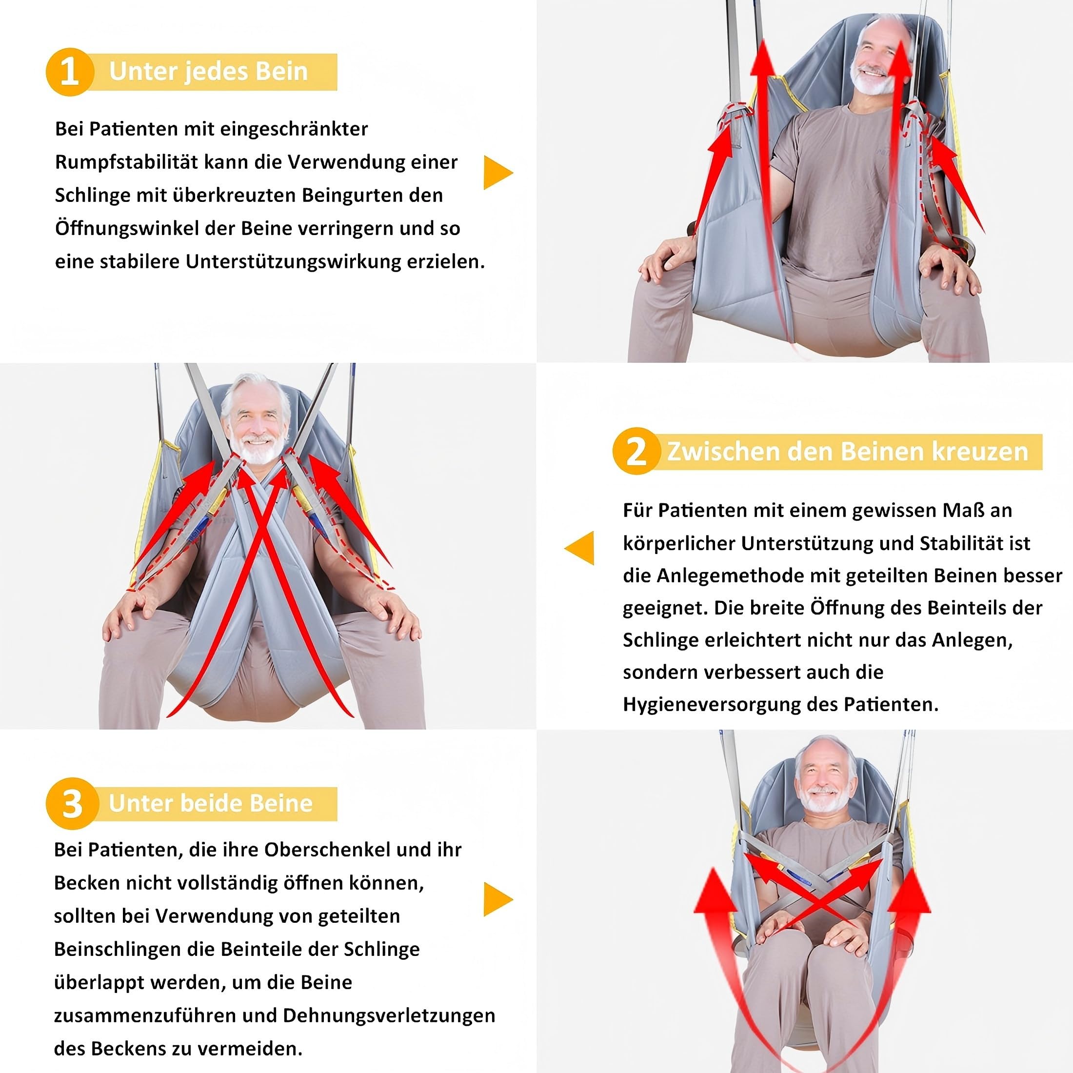 Sangle Lève-Personne Corps Complet avec Appui-Tête, Harnais de Transfert en Maille Respirante, Rembourré et Réglable, Compatible Fauteuil Roulant (L)
