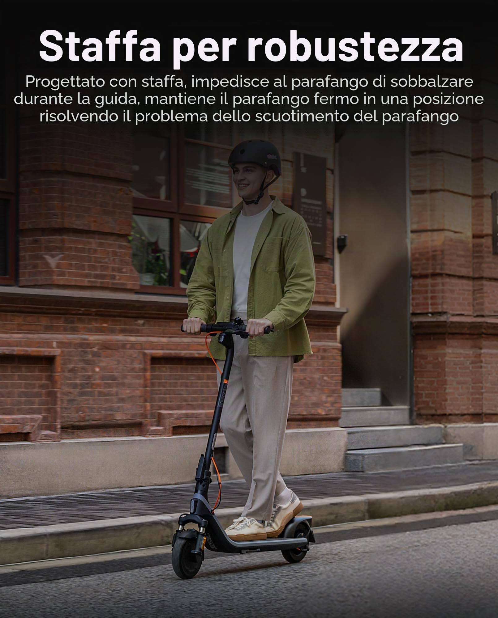 Assemblaggio parafango posteriore per scooter con gancio e luce di coda integrato Compatibile con Segway Ninebot E2 E2 Plus Supporto per Kickscooter Supporto per parafango posteriore Accessorio parafa