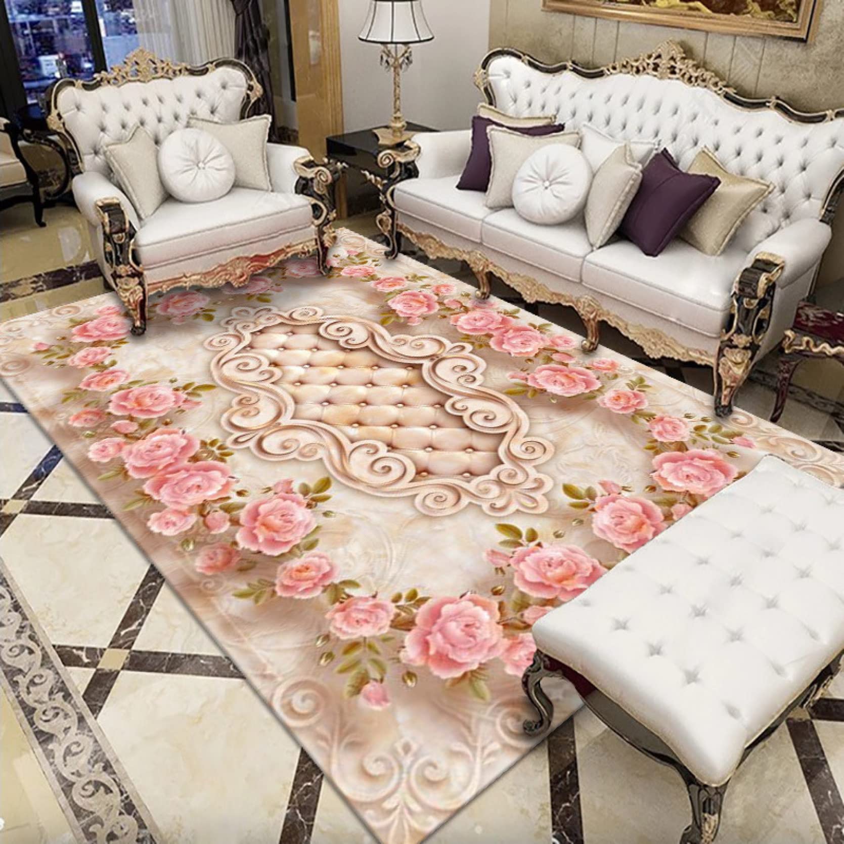 Amazon｜ヴィンテージラグ ペルシャ デザイン ラグ カラー マット