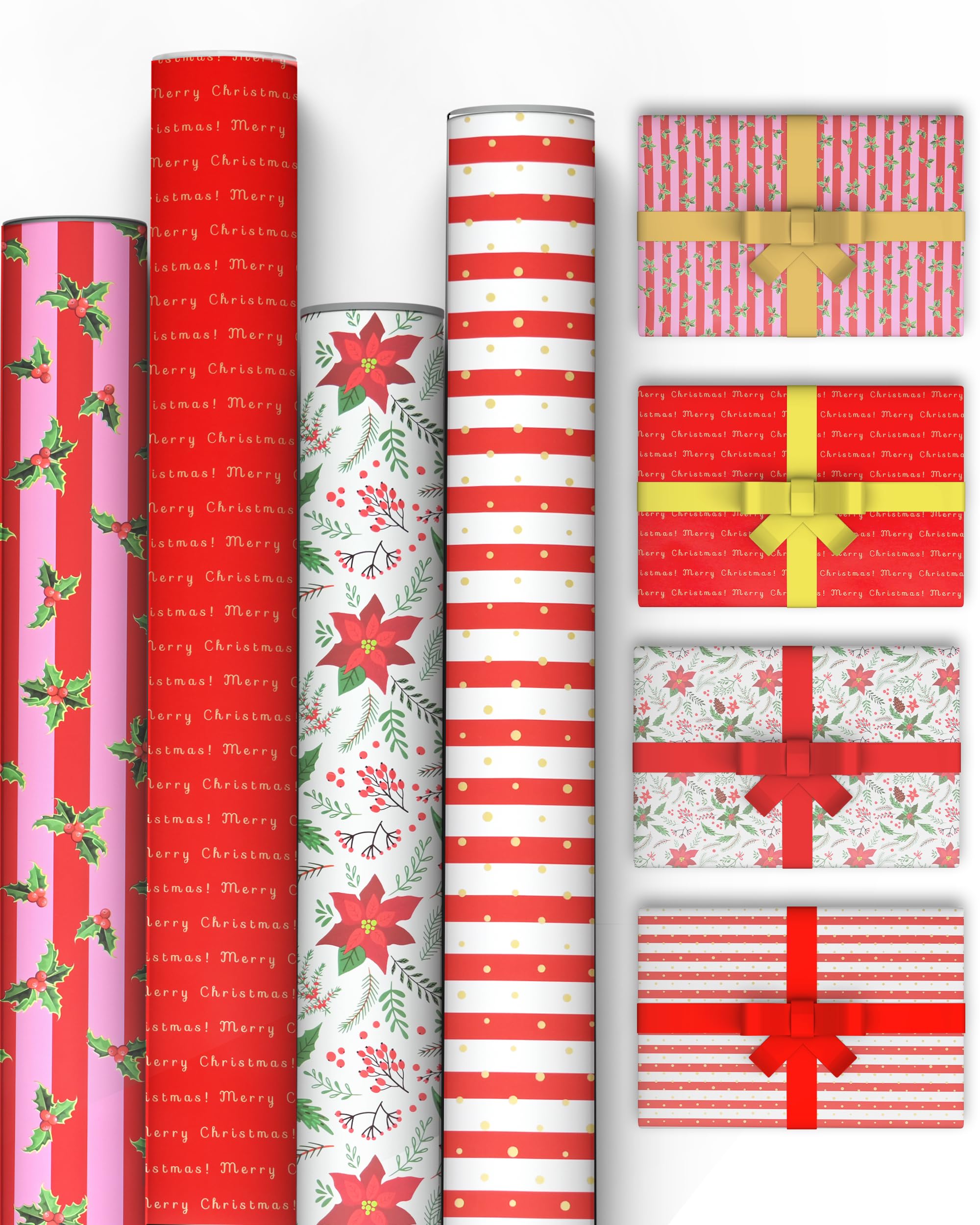 Kraft & Co 4 Pack 69Cm X 8M Gift Wrapping PaperCharm from B&Q